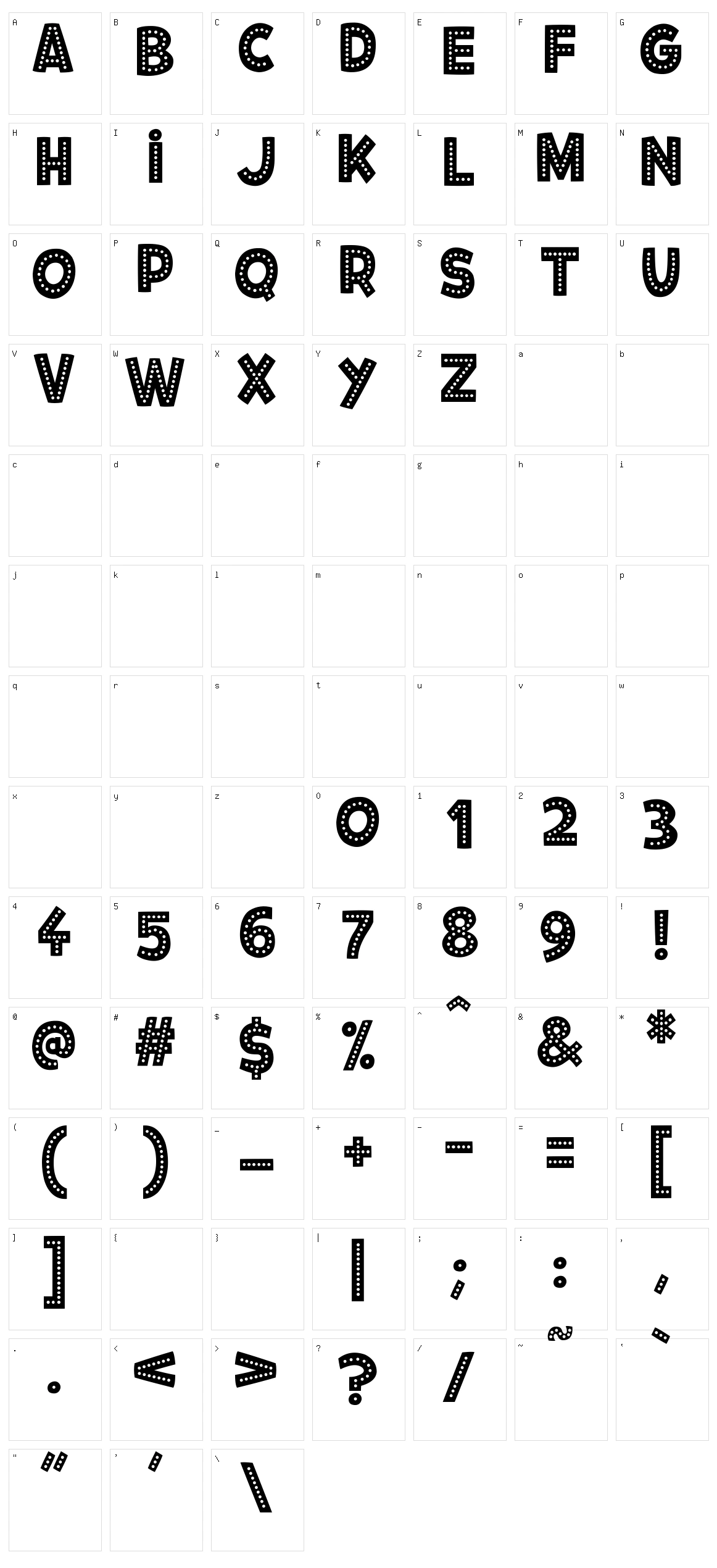 Fiesta Rumba Character Set