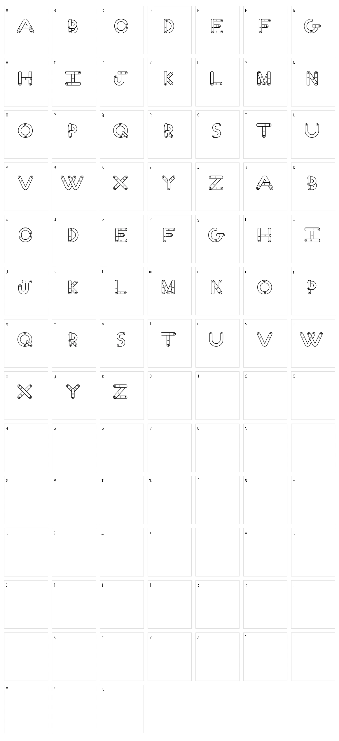 Finger Character Set