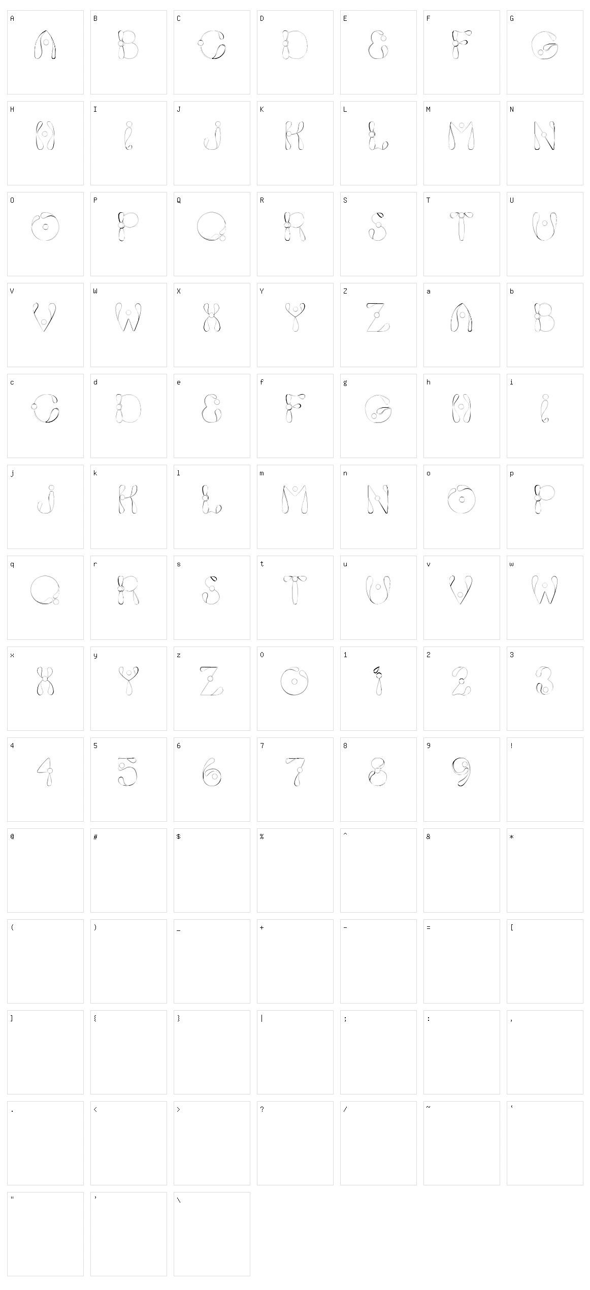 Fixie Character Set