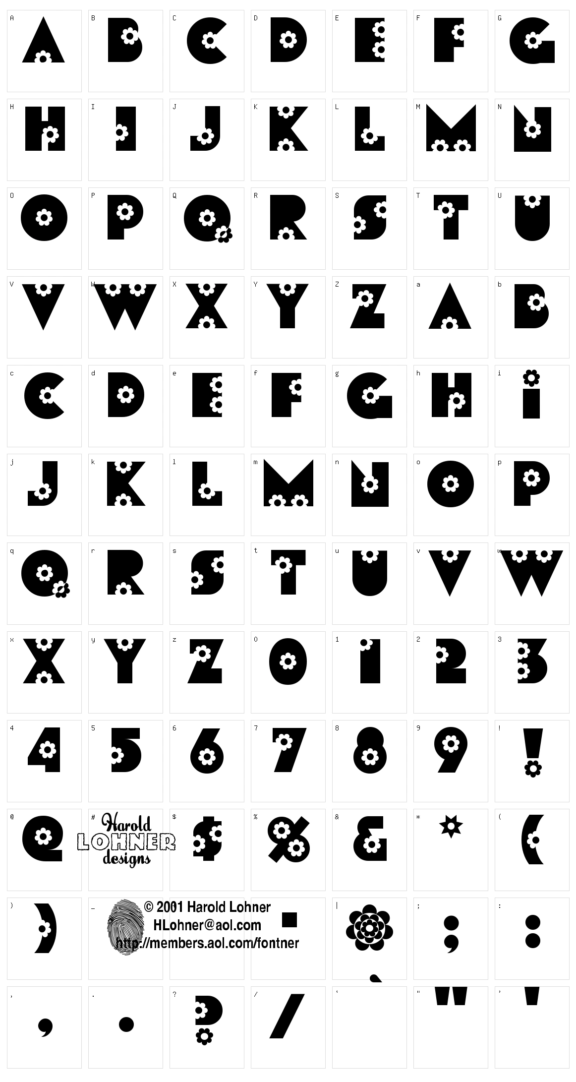 Flores Character Set