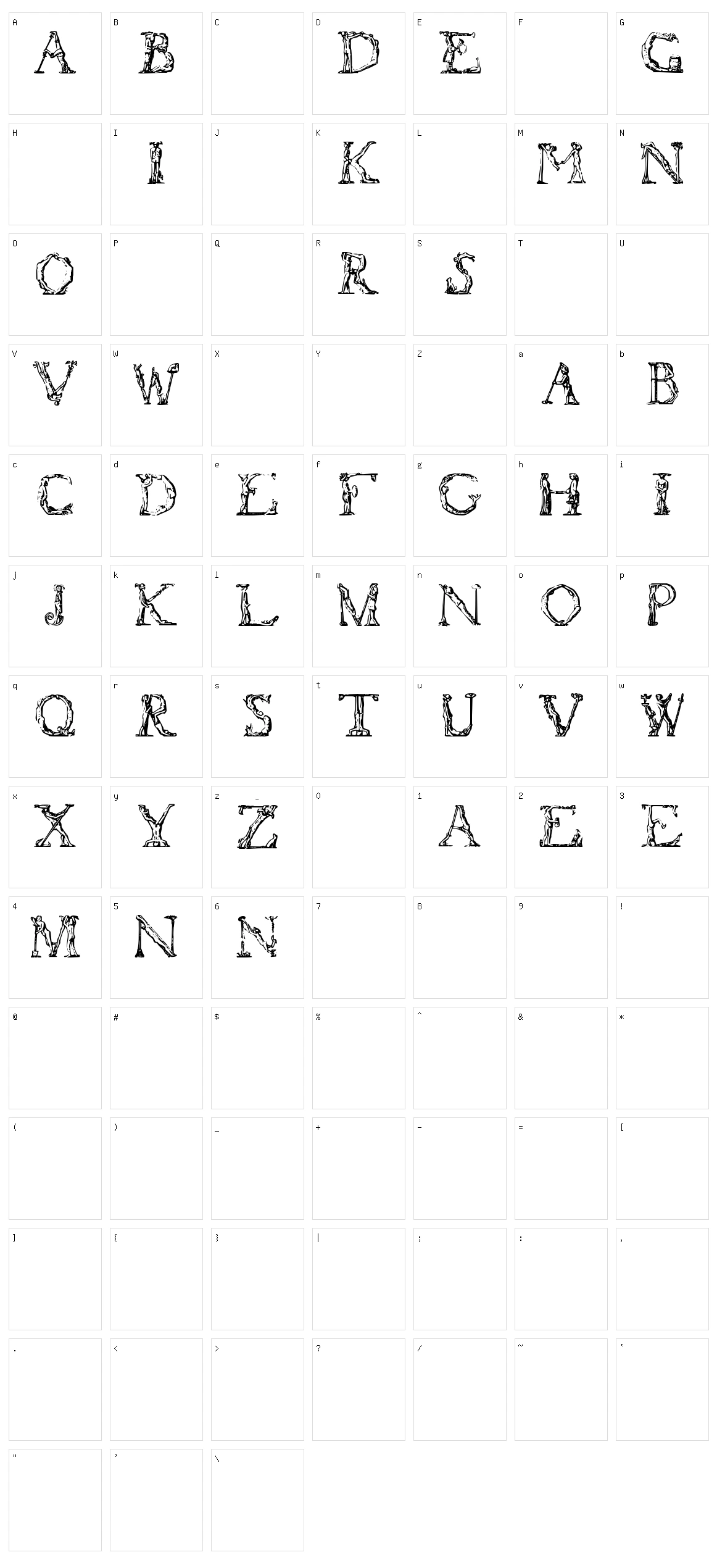 Flotner Character Set