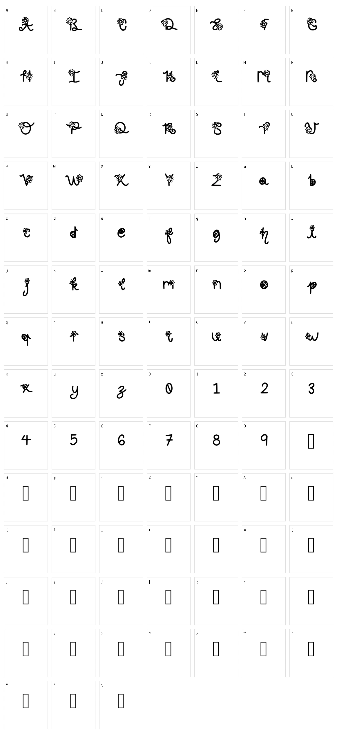 Flower Character Set