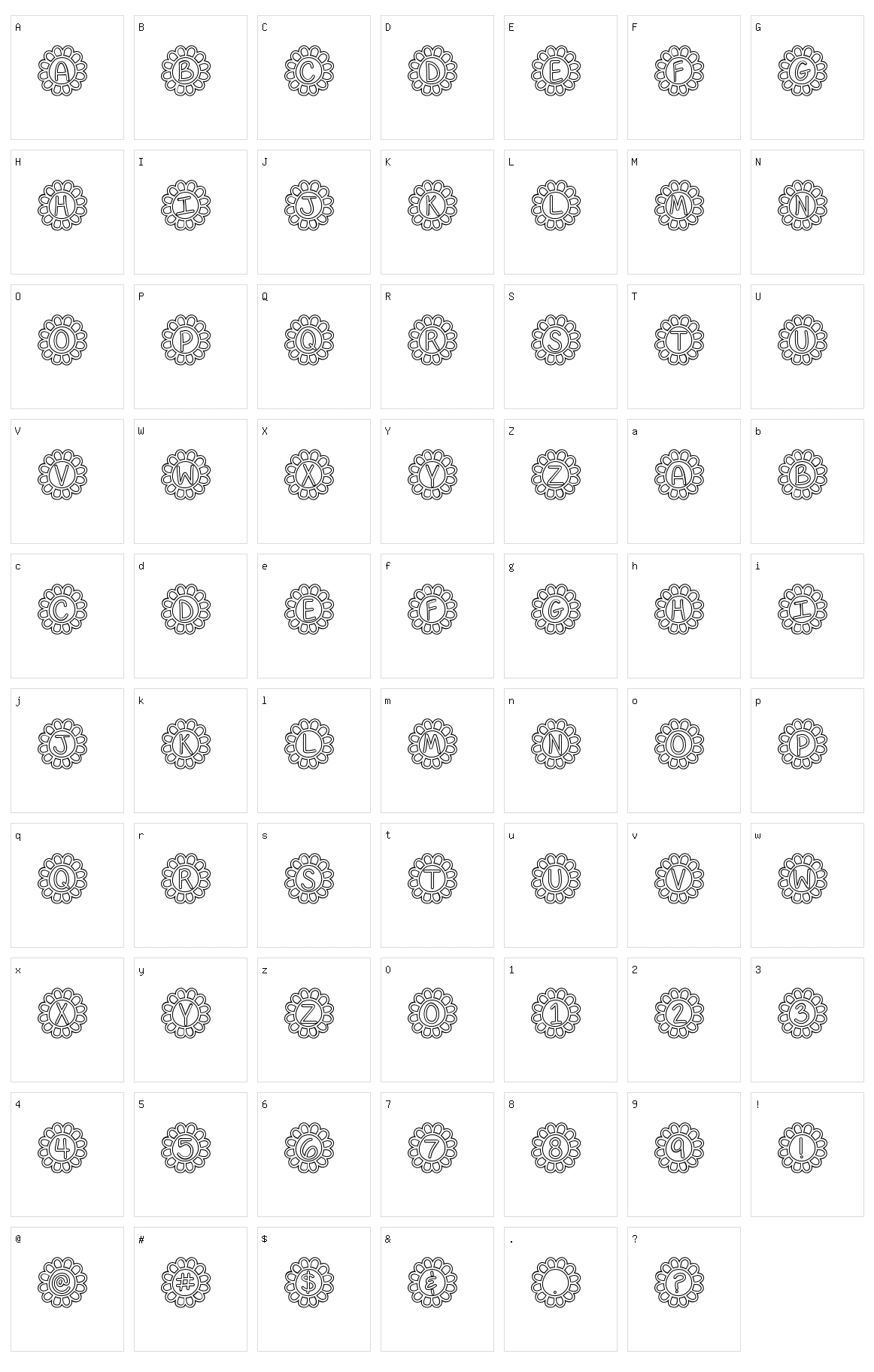 Flower Power Character Set