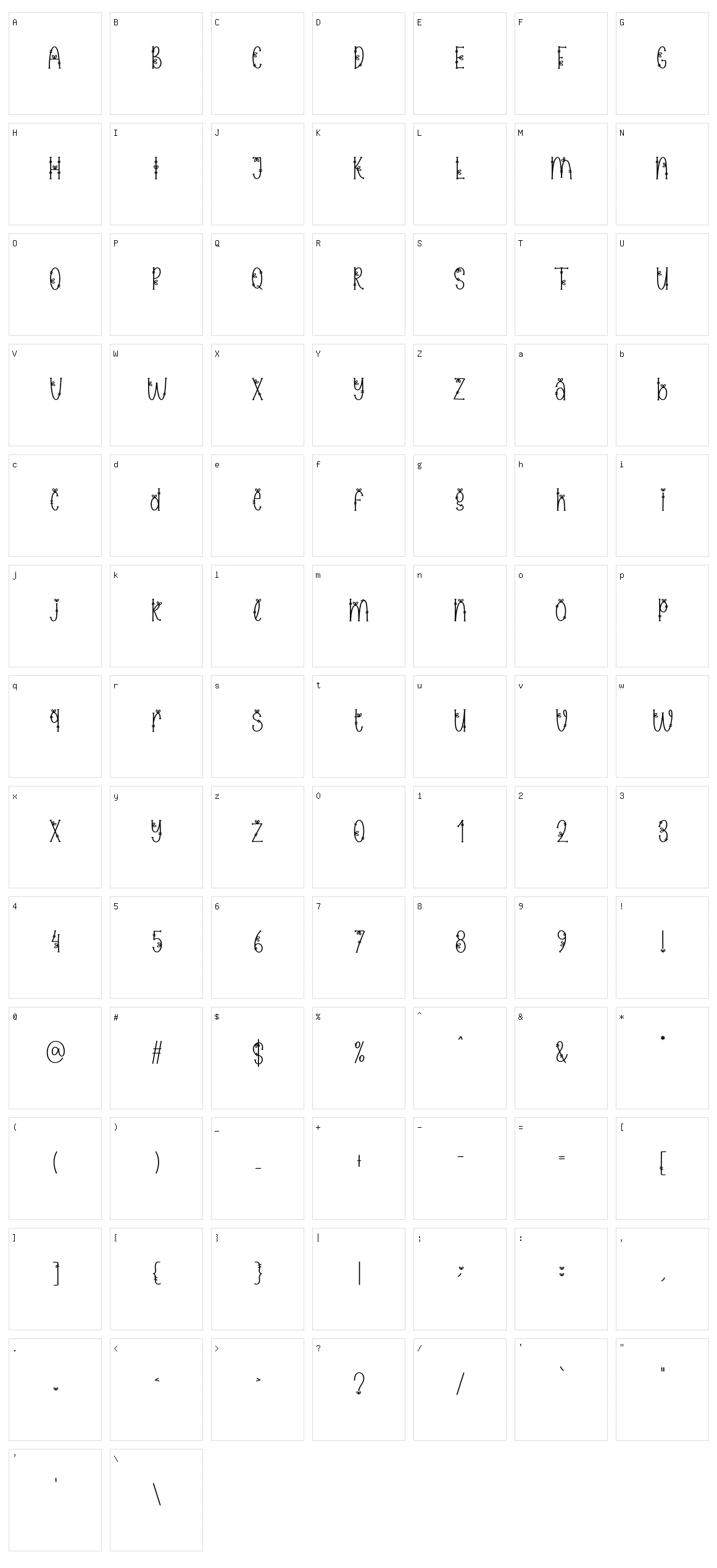 Flower Symbol Character Set