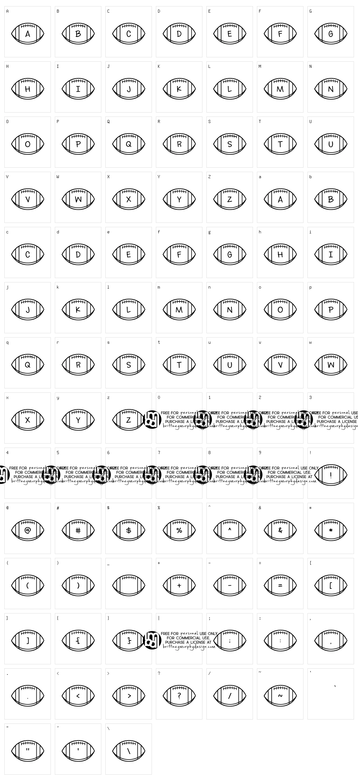 Footballs Character Set