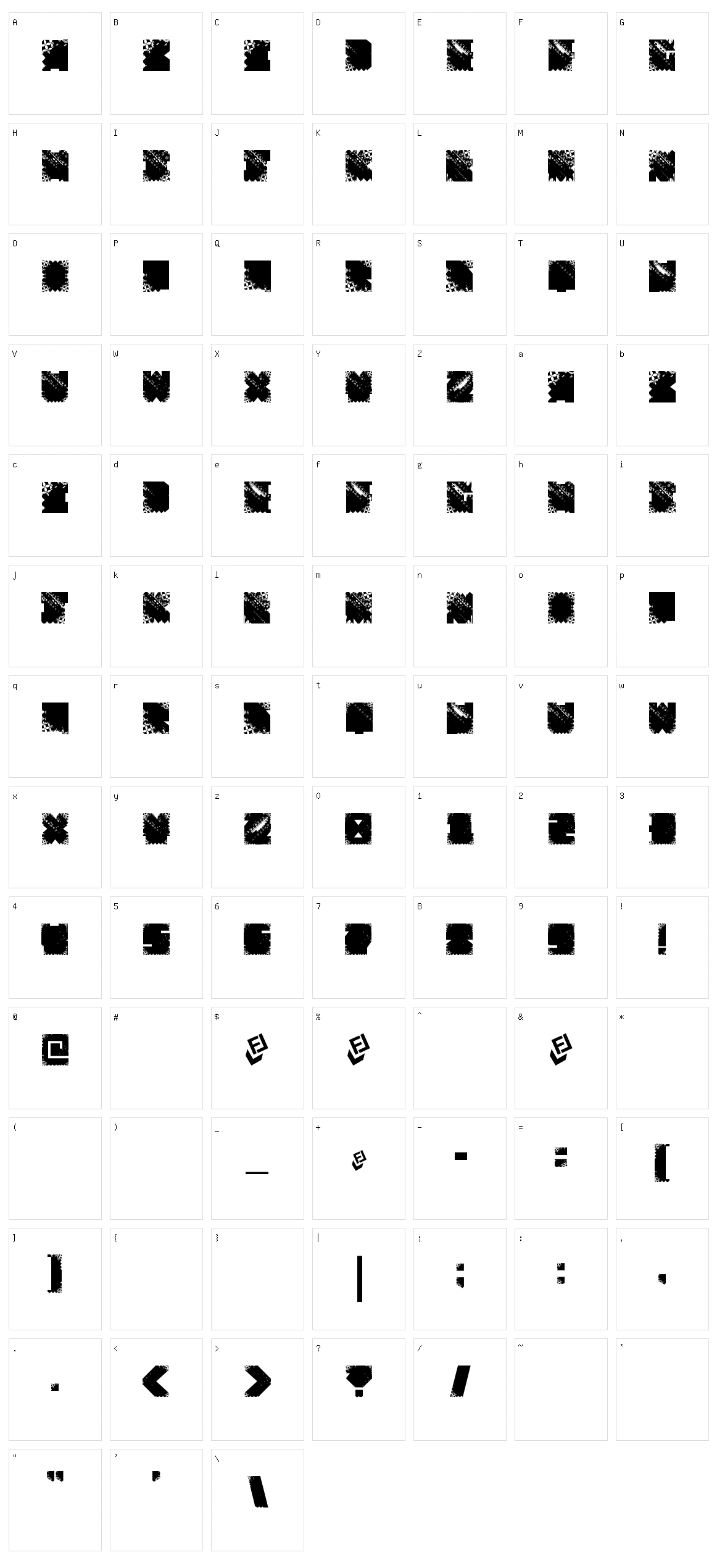 FTF Indonesiana Sans Javallonia Character Set