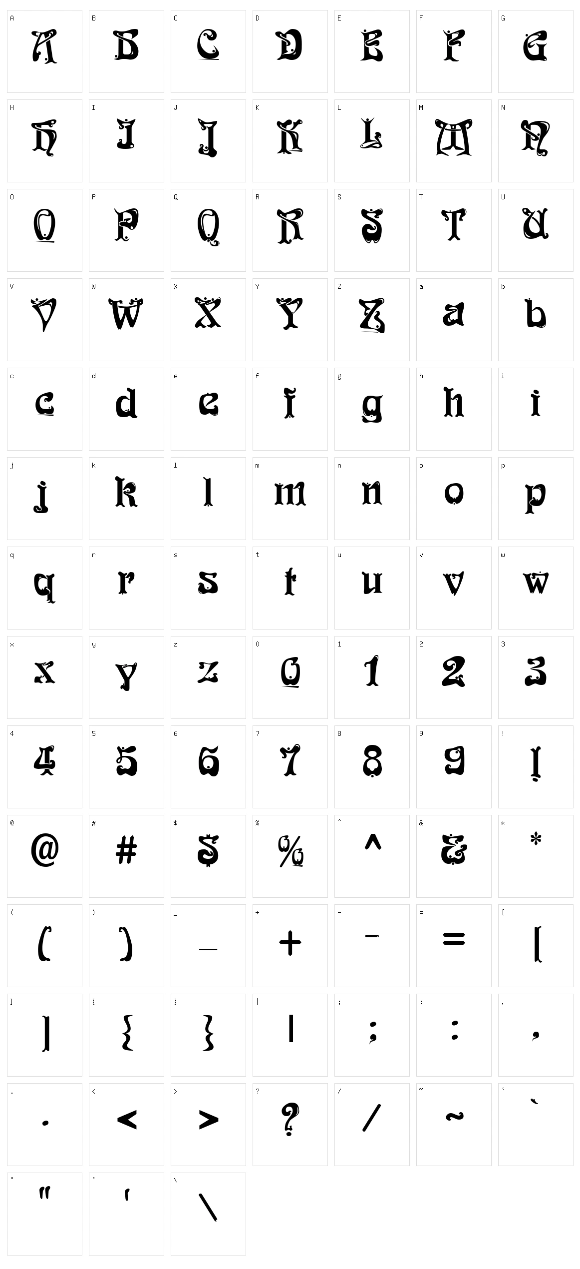 Funky Deco Character Set