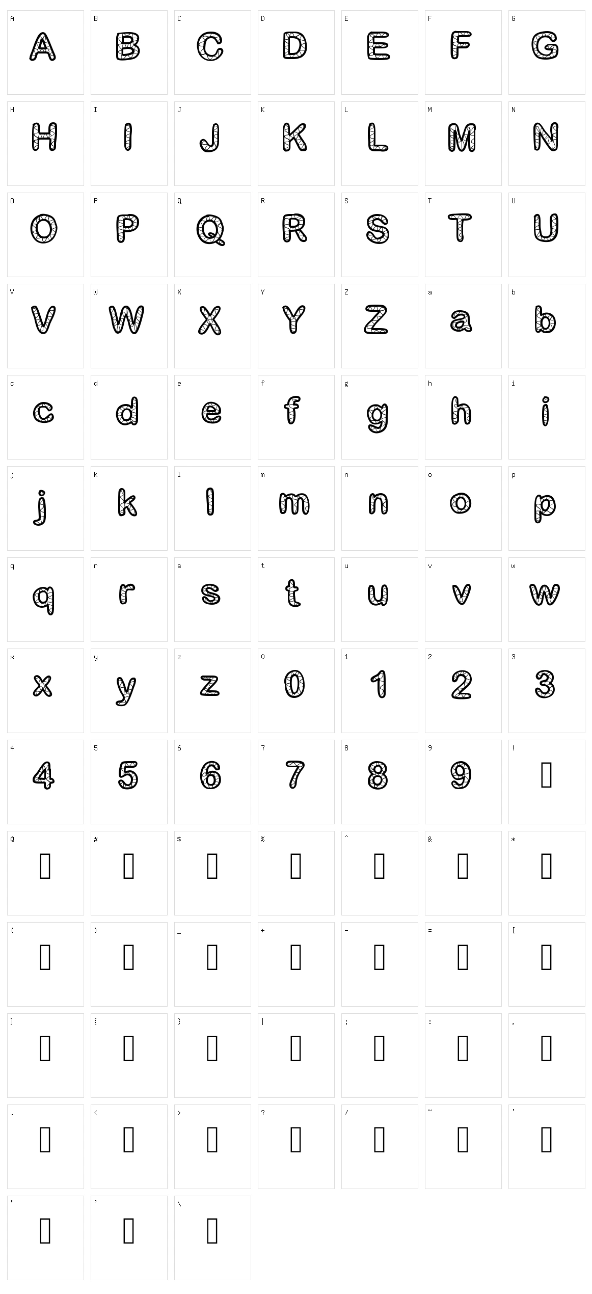 Gaelle Number Character Set