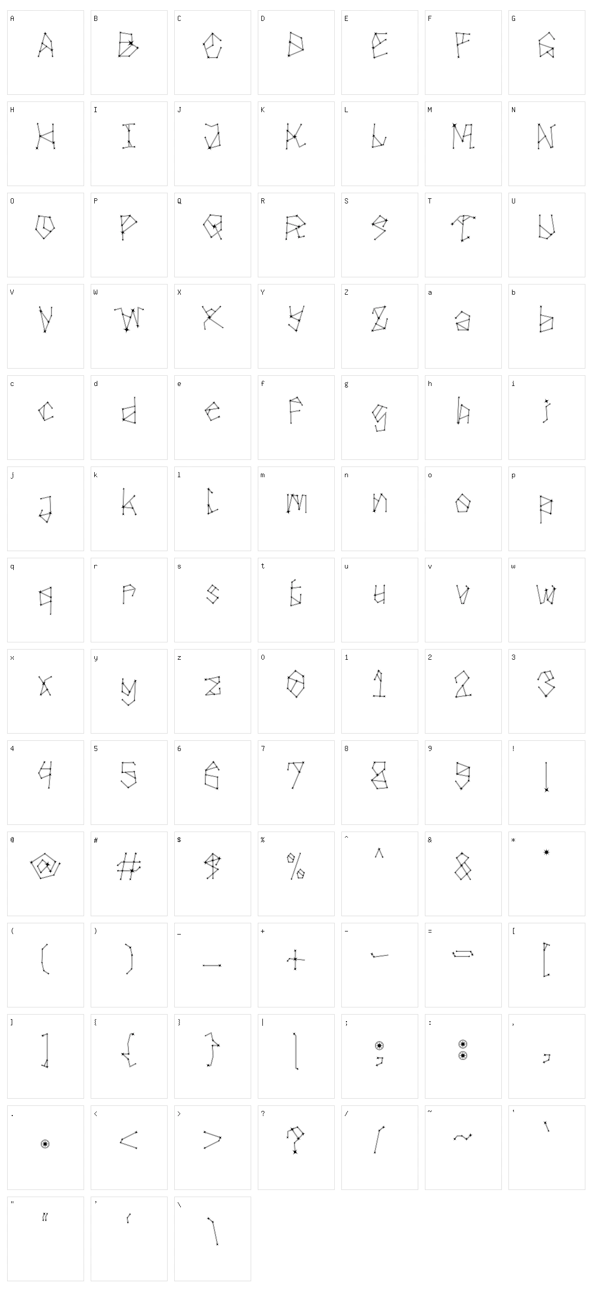 Galakse Character Set