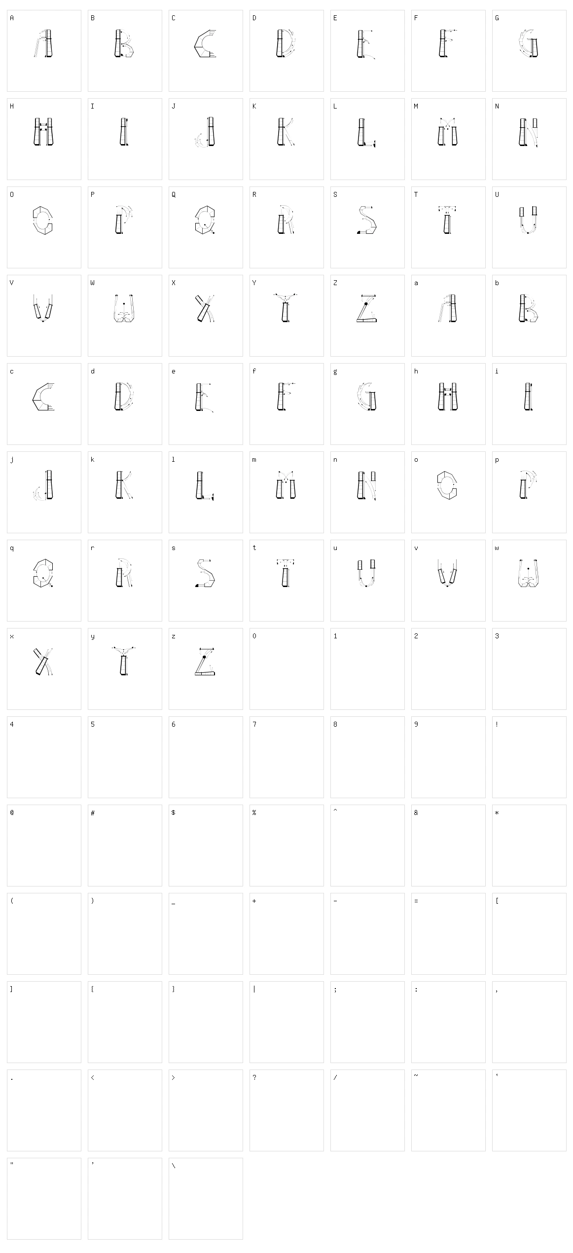 Gaze Character Set