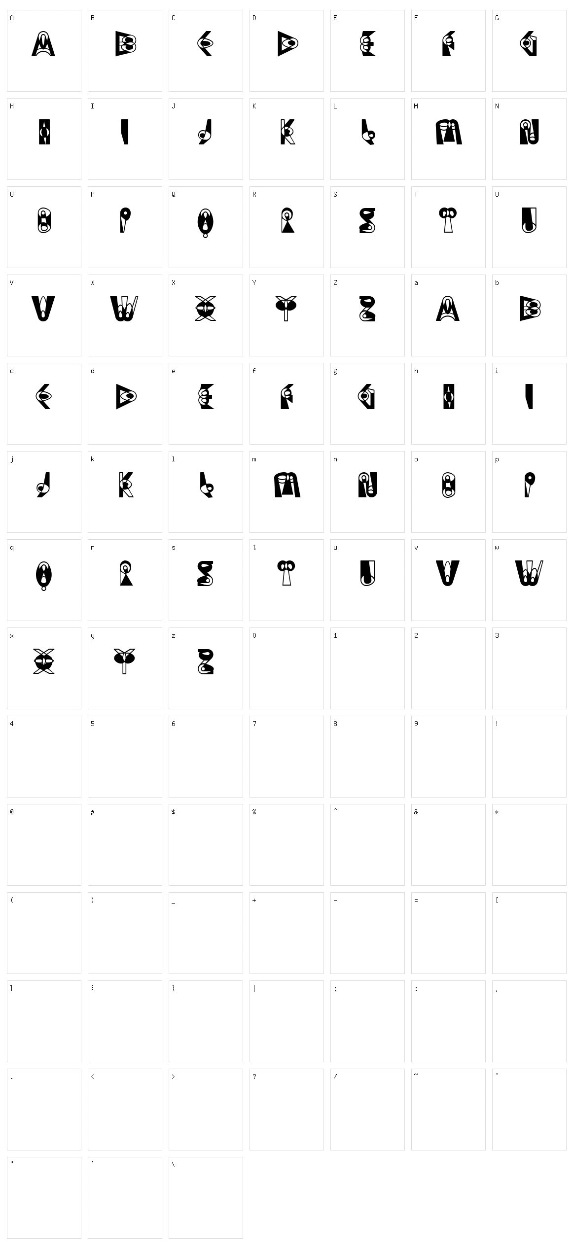 Gerusalemme Character Set