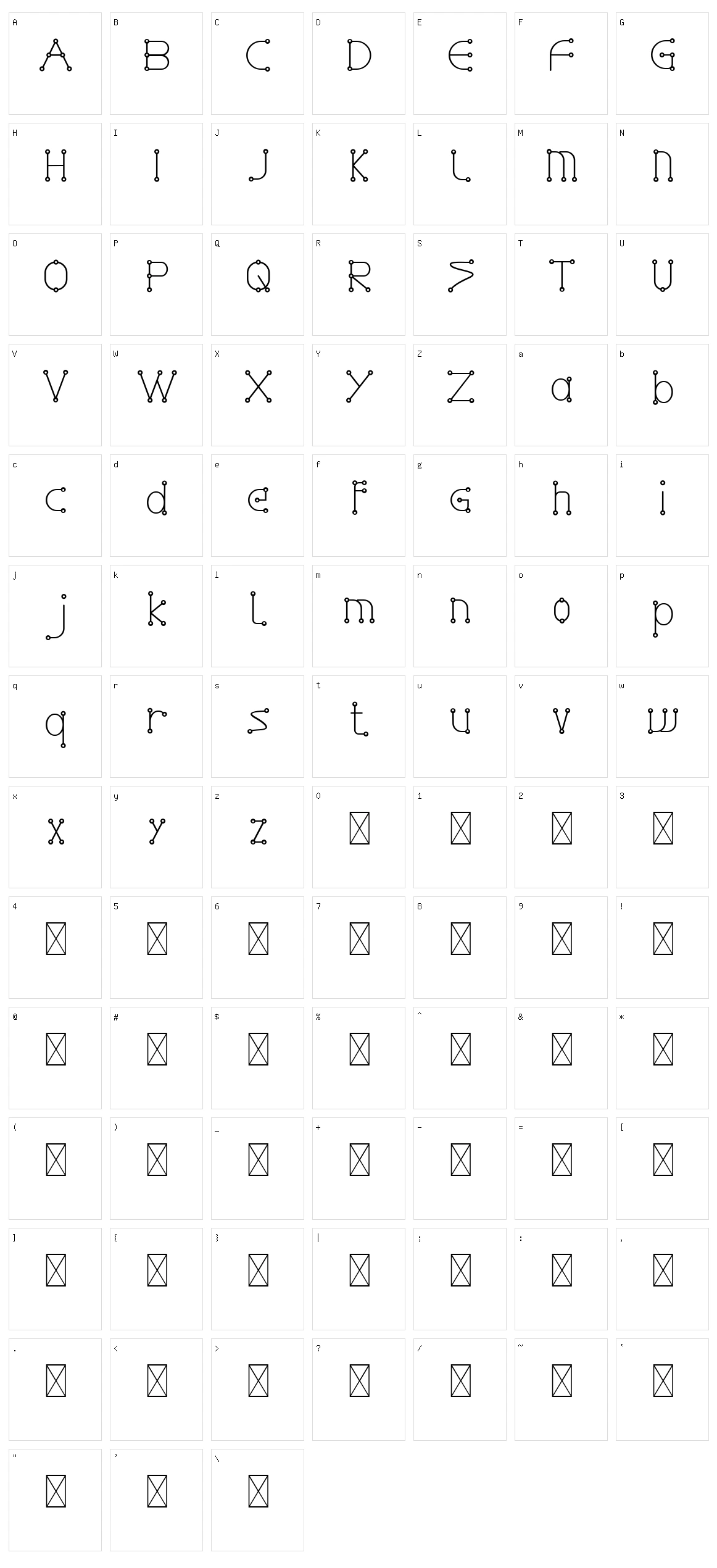 Gladwin Character Set