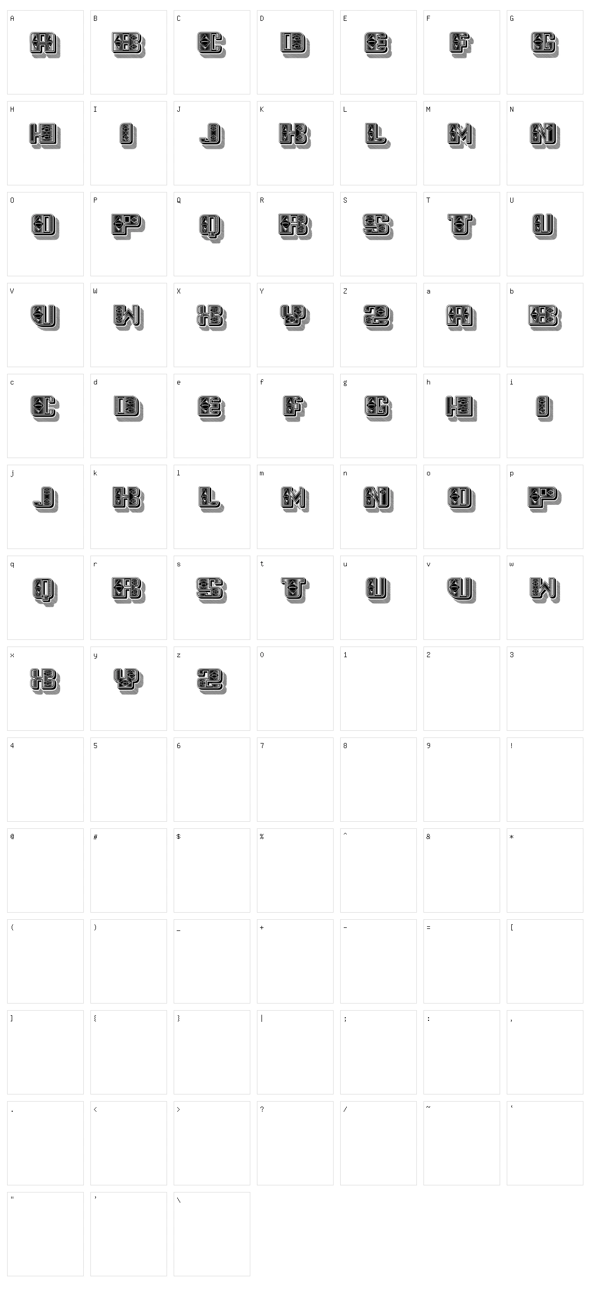 Groan Character Set