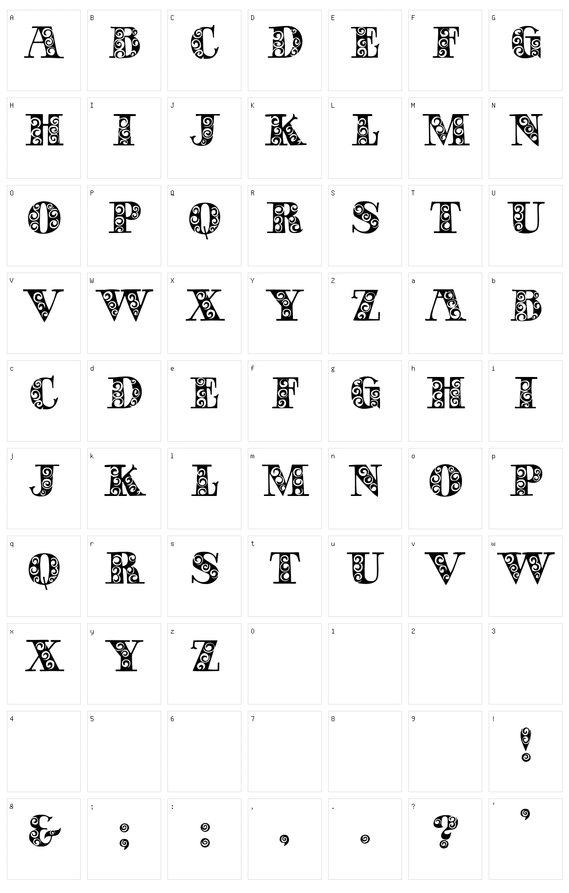 Gypsy Rose Character Set
