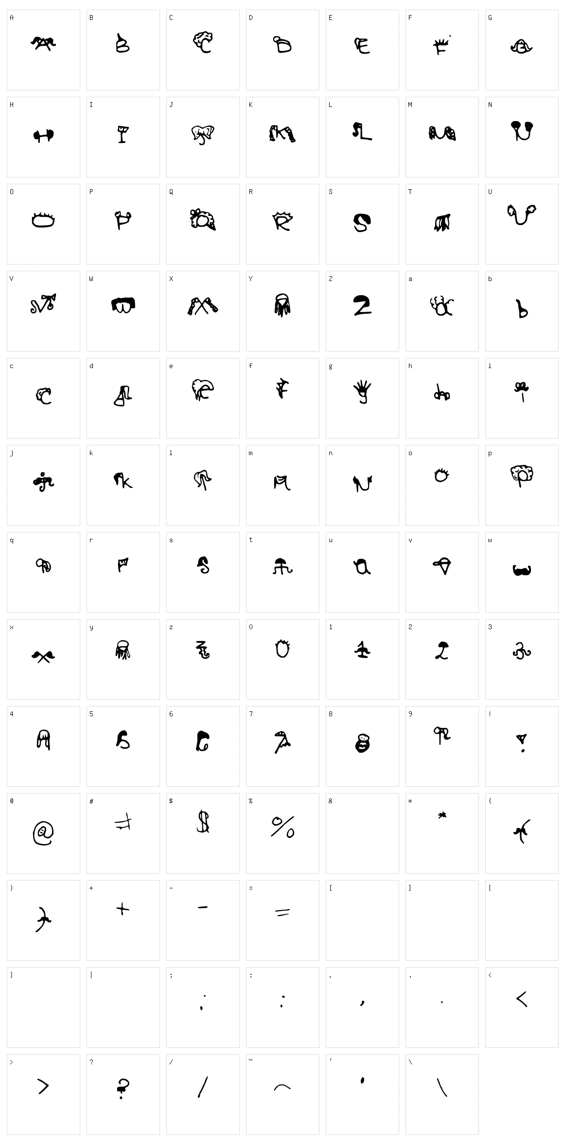 Hairy Styles Character Set