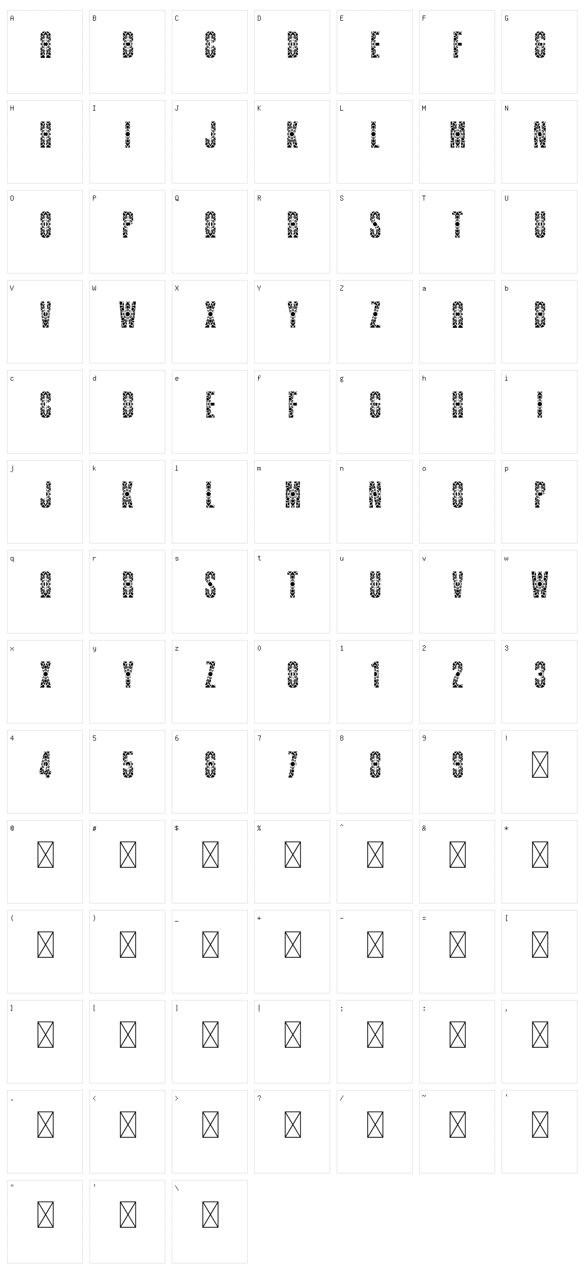 Handmade Character Set