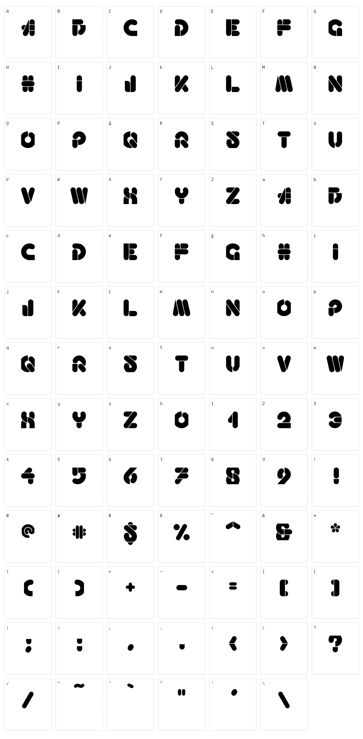 Haricot Character Set