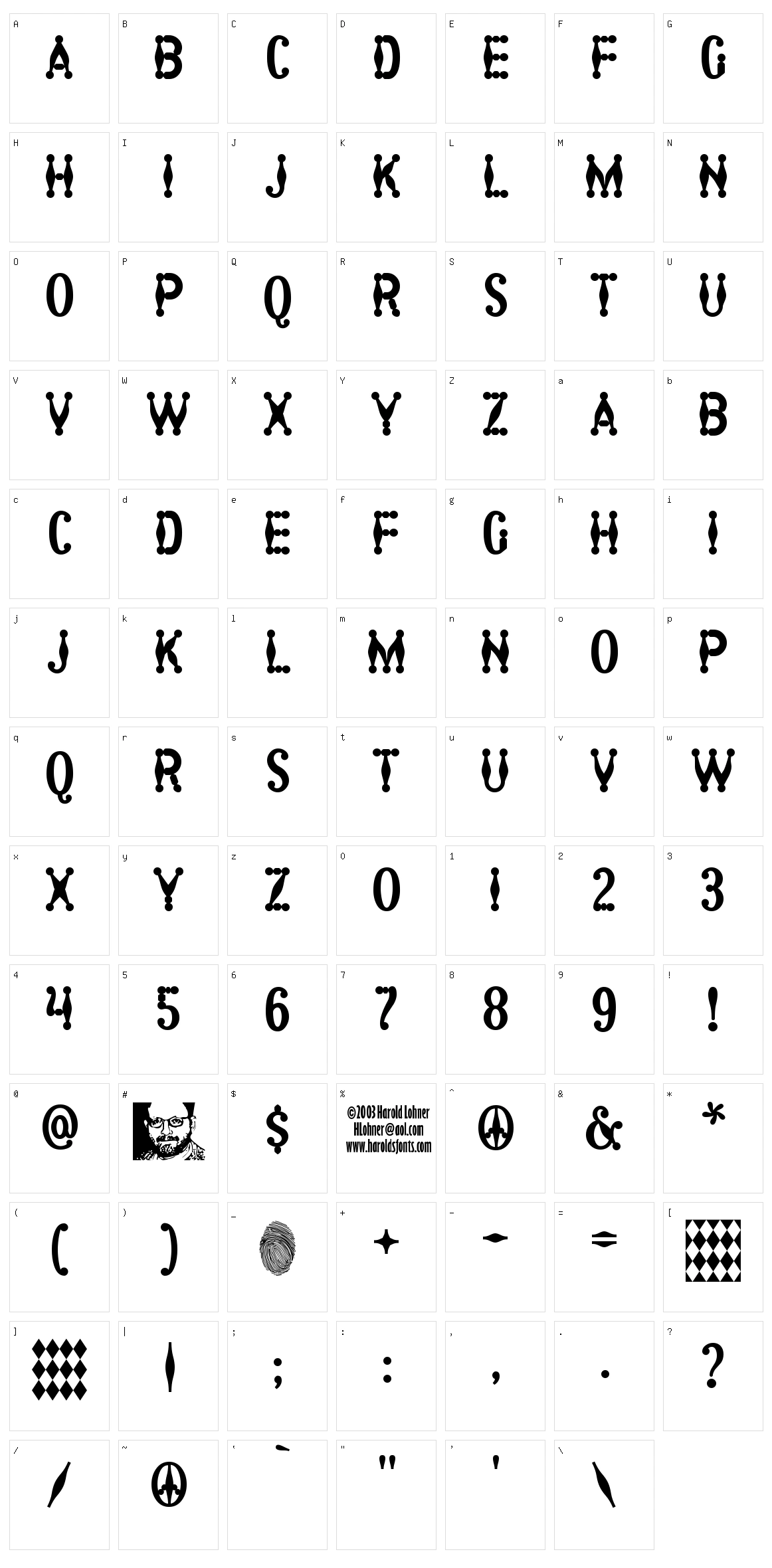 Harlequin Character Set