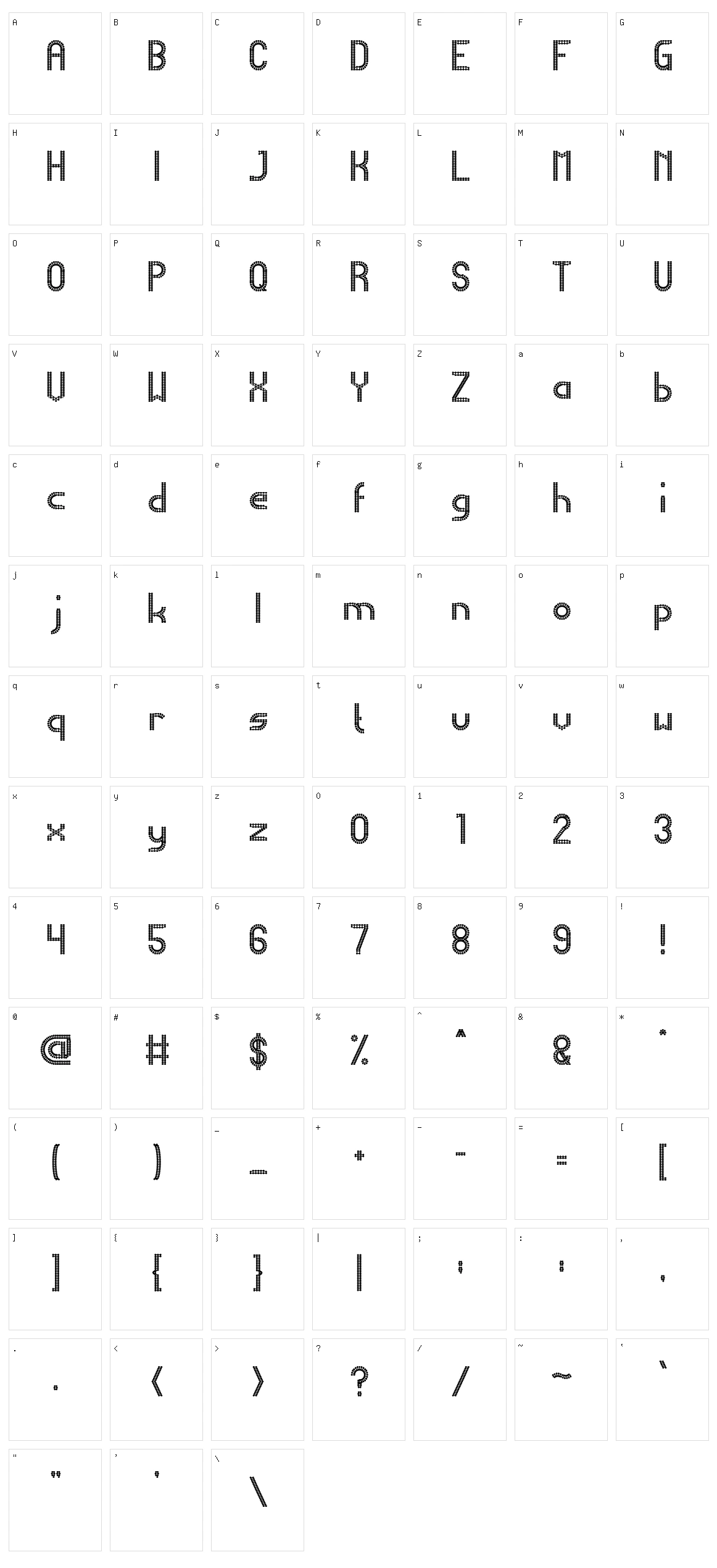 Harmonic Vibration Character Set