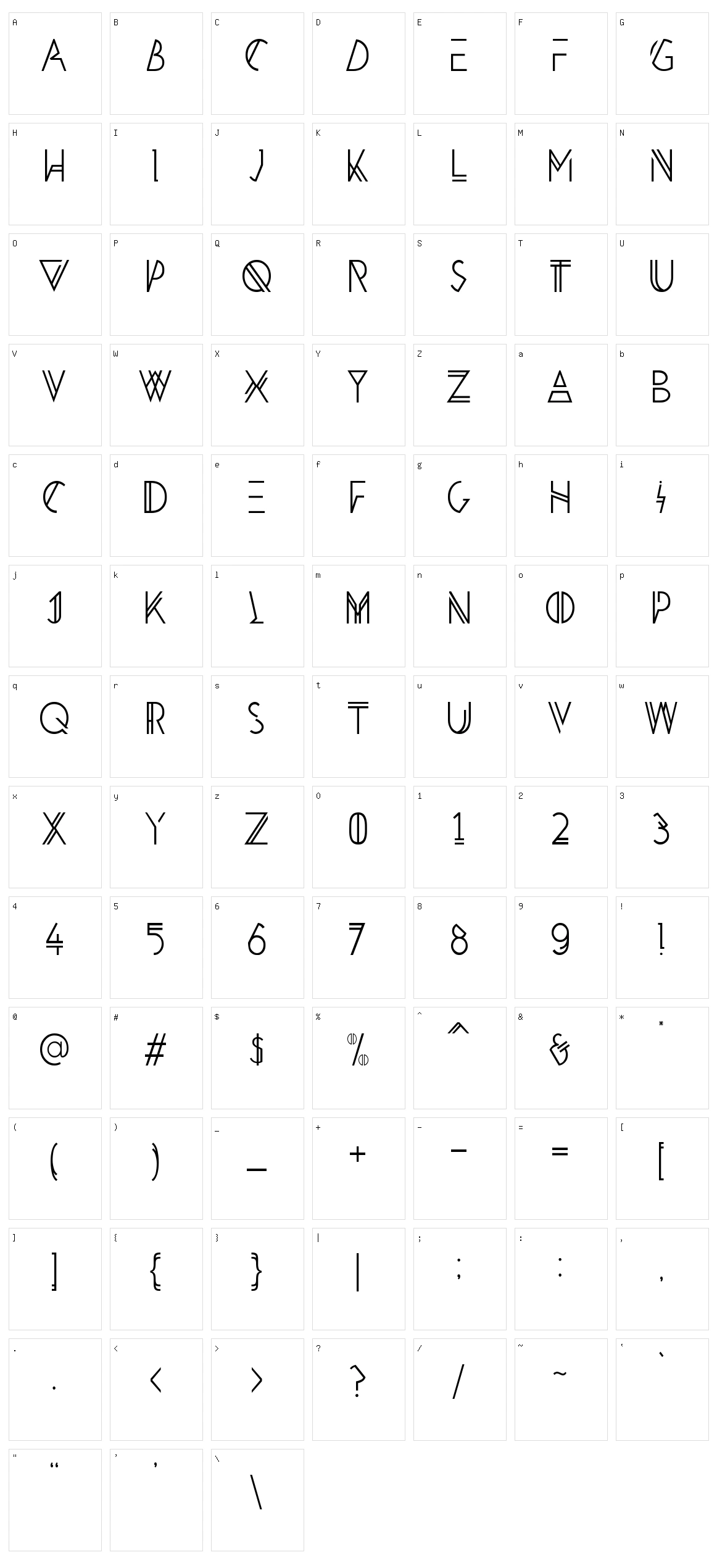 HBM Penultimate Character Set