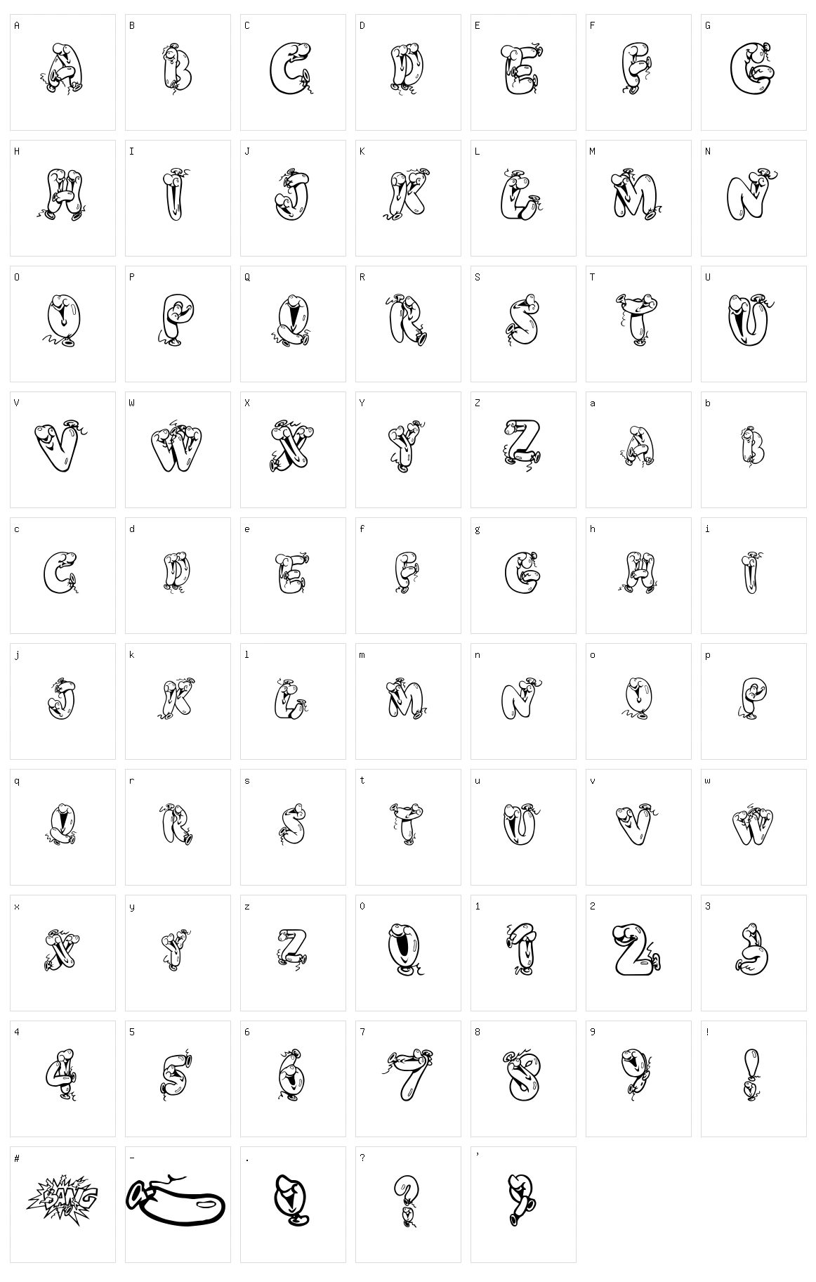 Helium Heaven Character Set