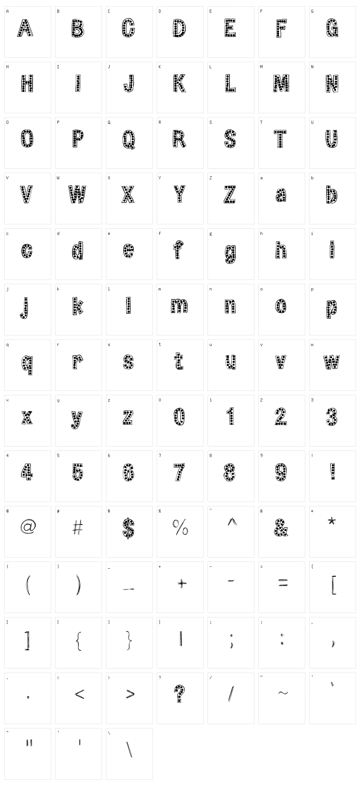 Hello Zipper Character Set