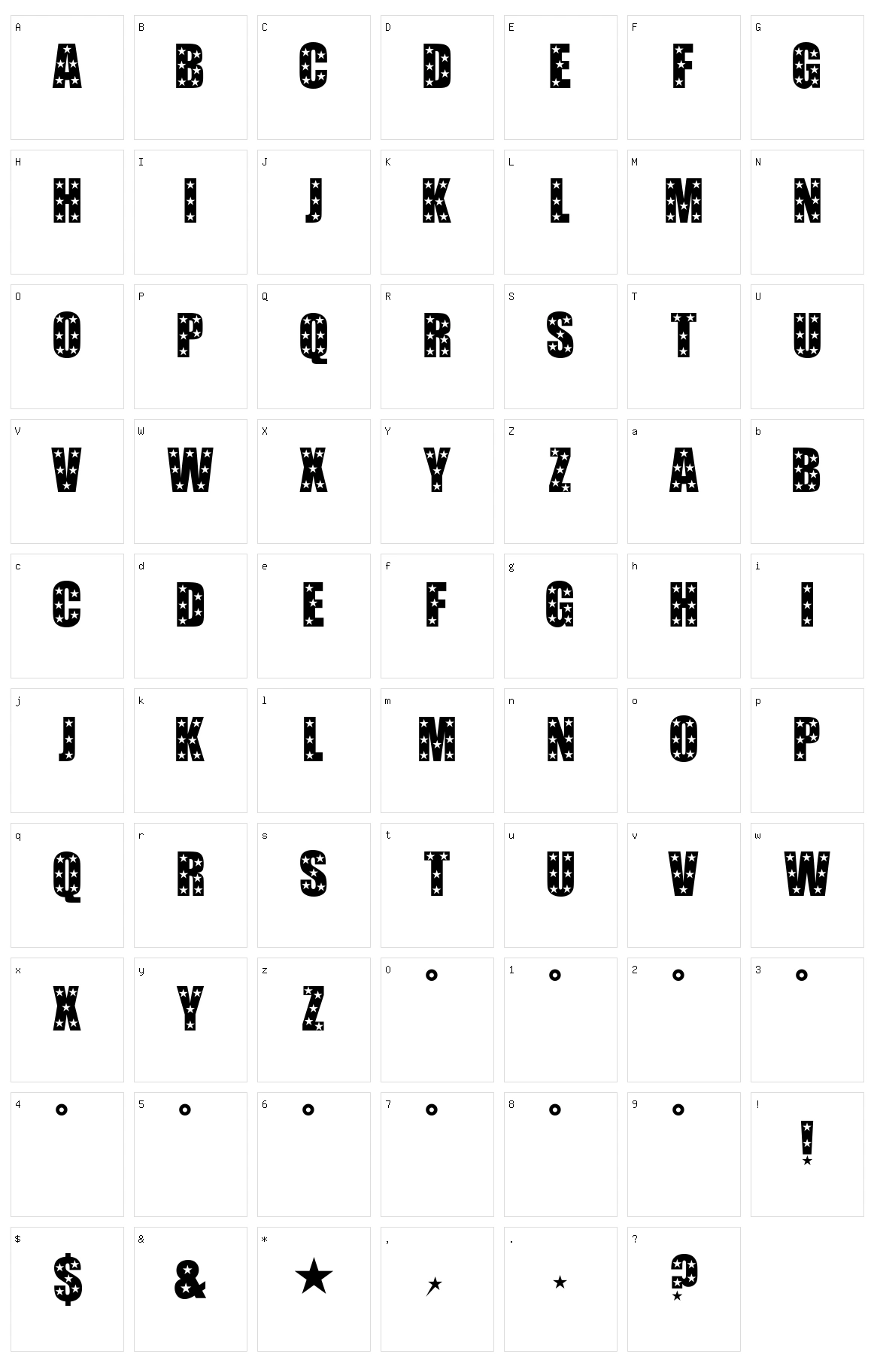 Hollywood Character Set