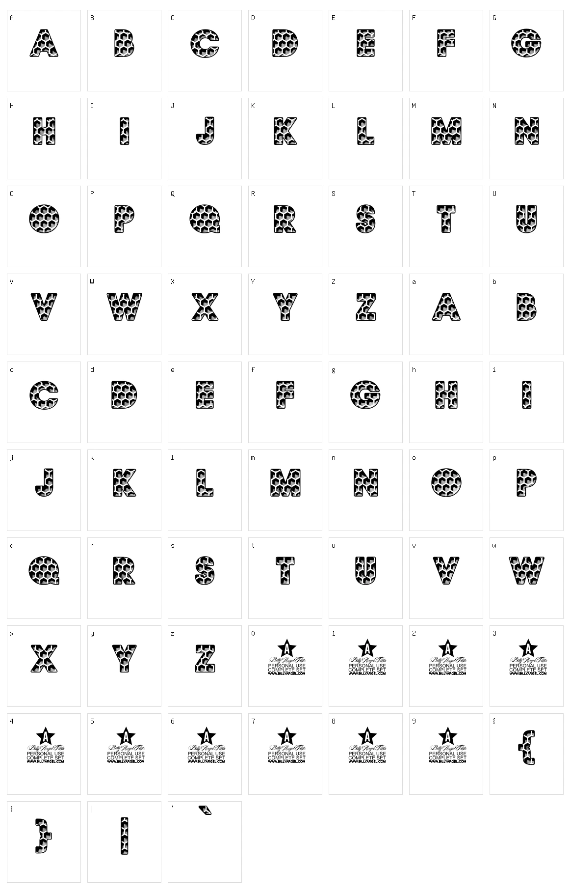 Honeycomb Big Character Set