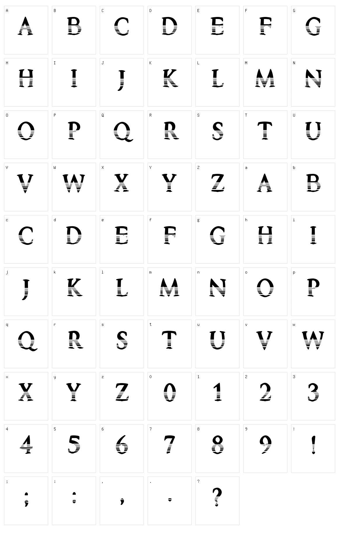 Horizont Character Set