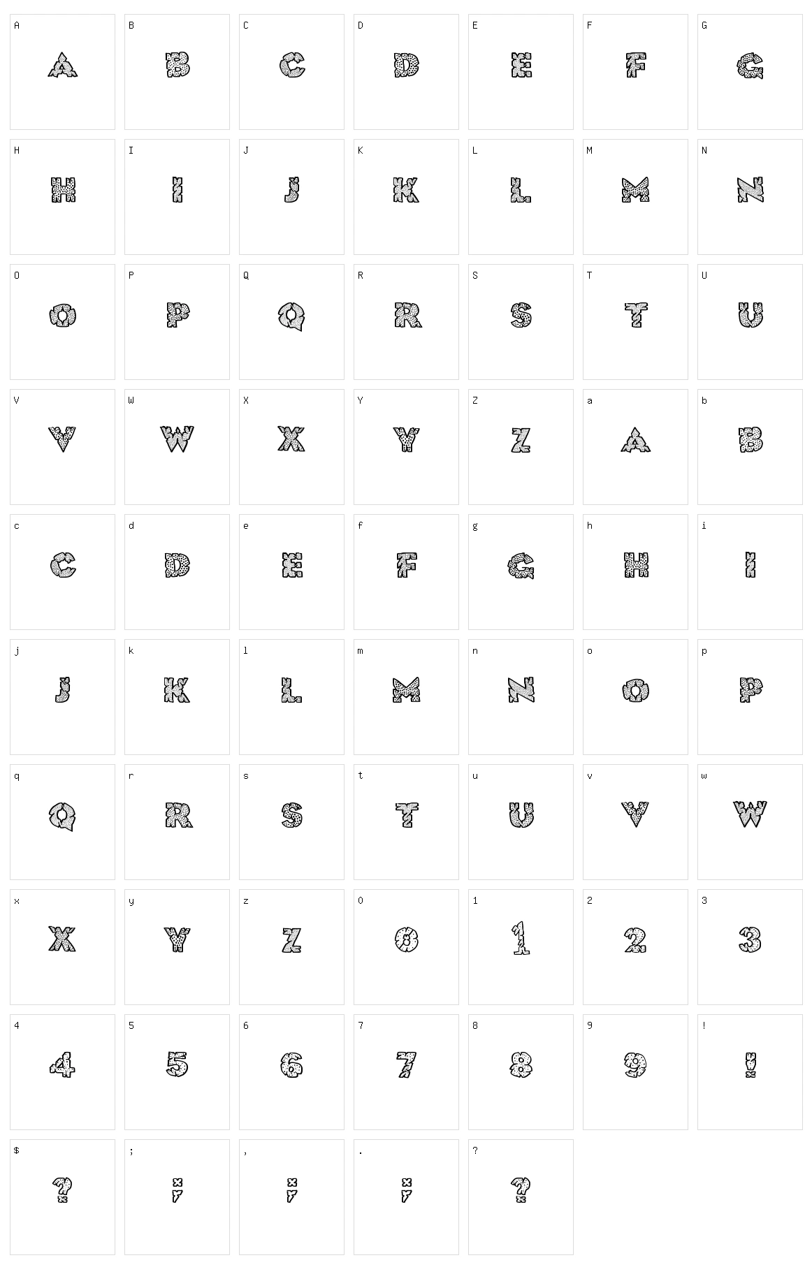 Huge Crunch Character Set