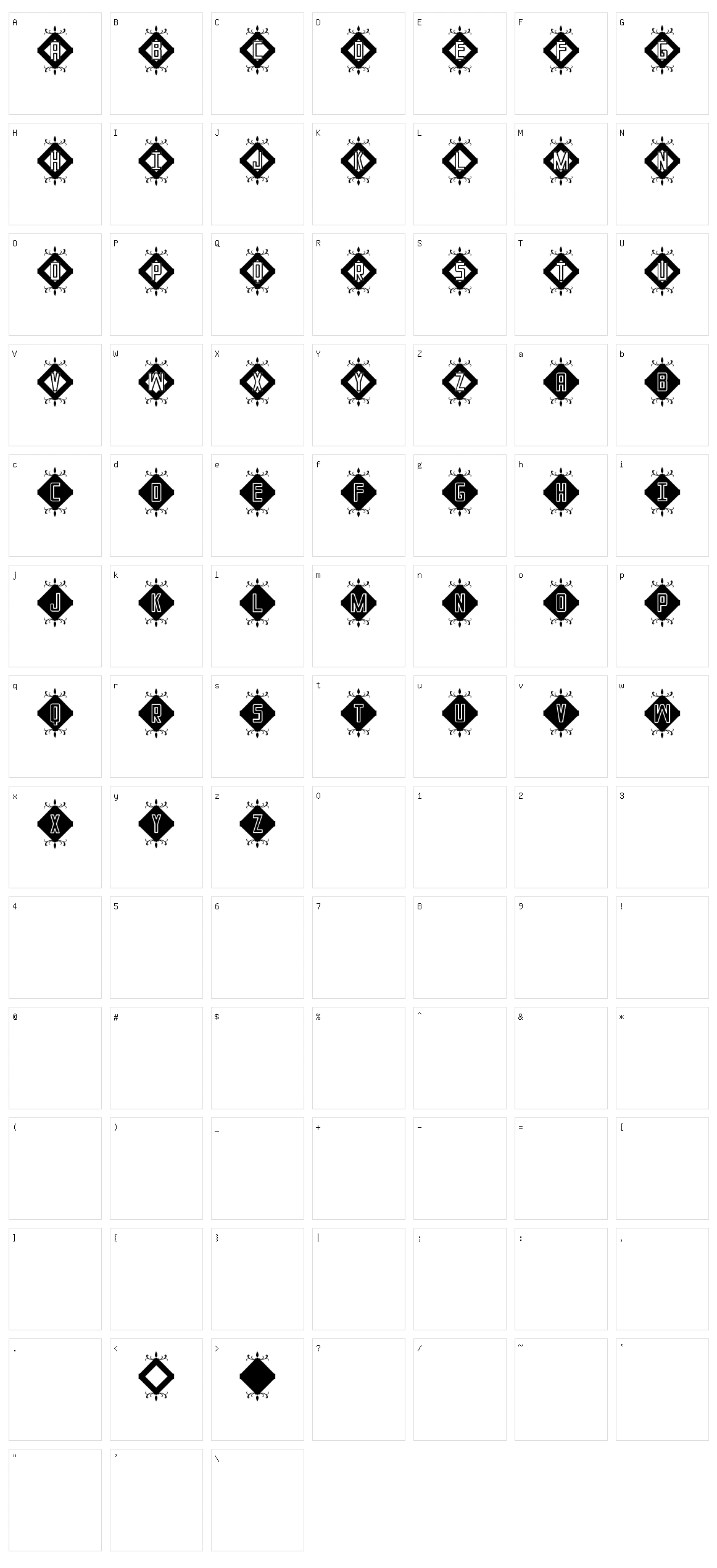 Iniciales ST Character Set