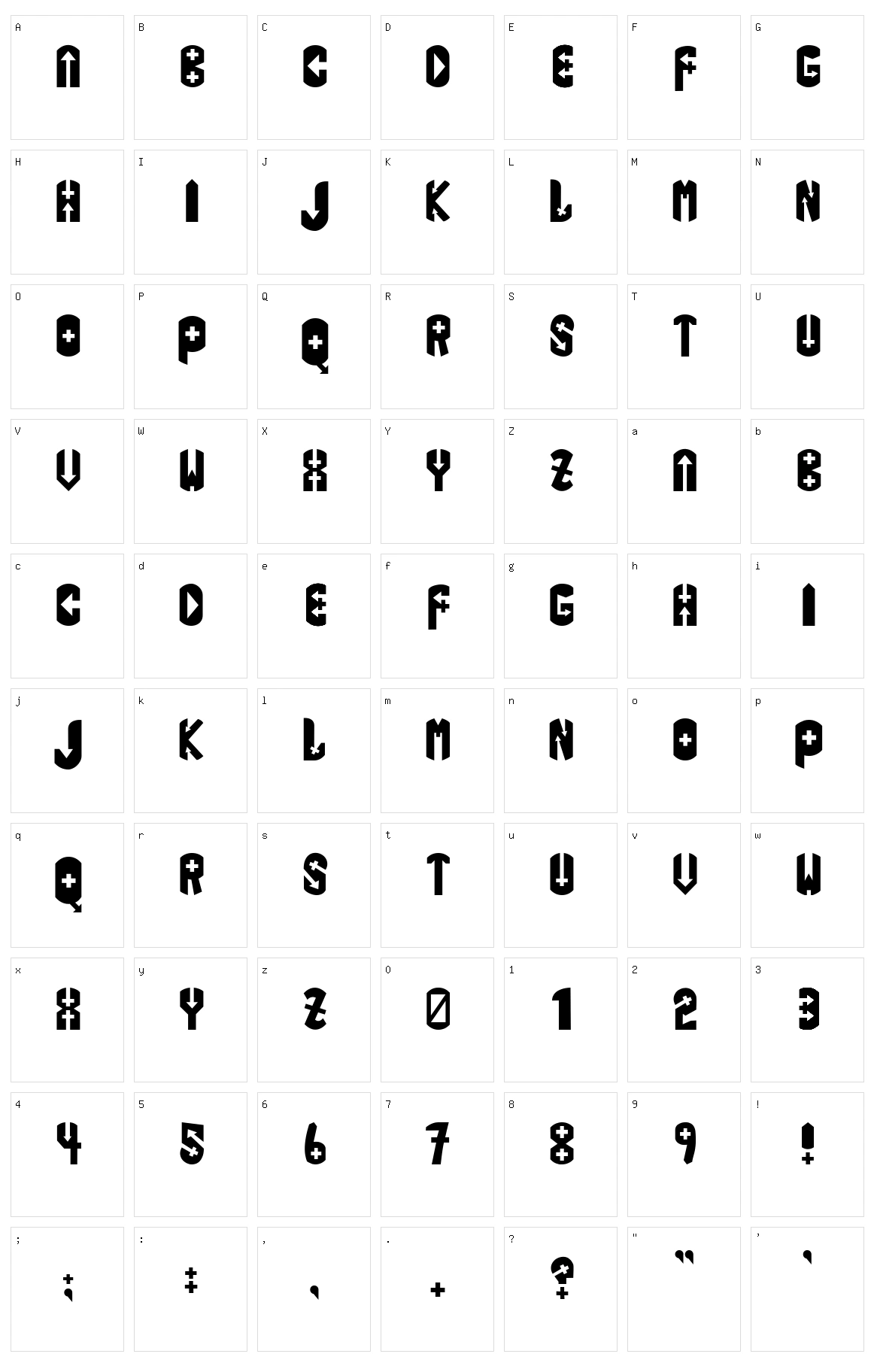 Iphis Character Set