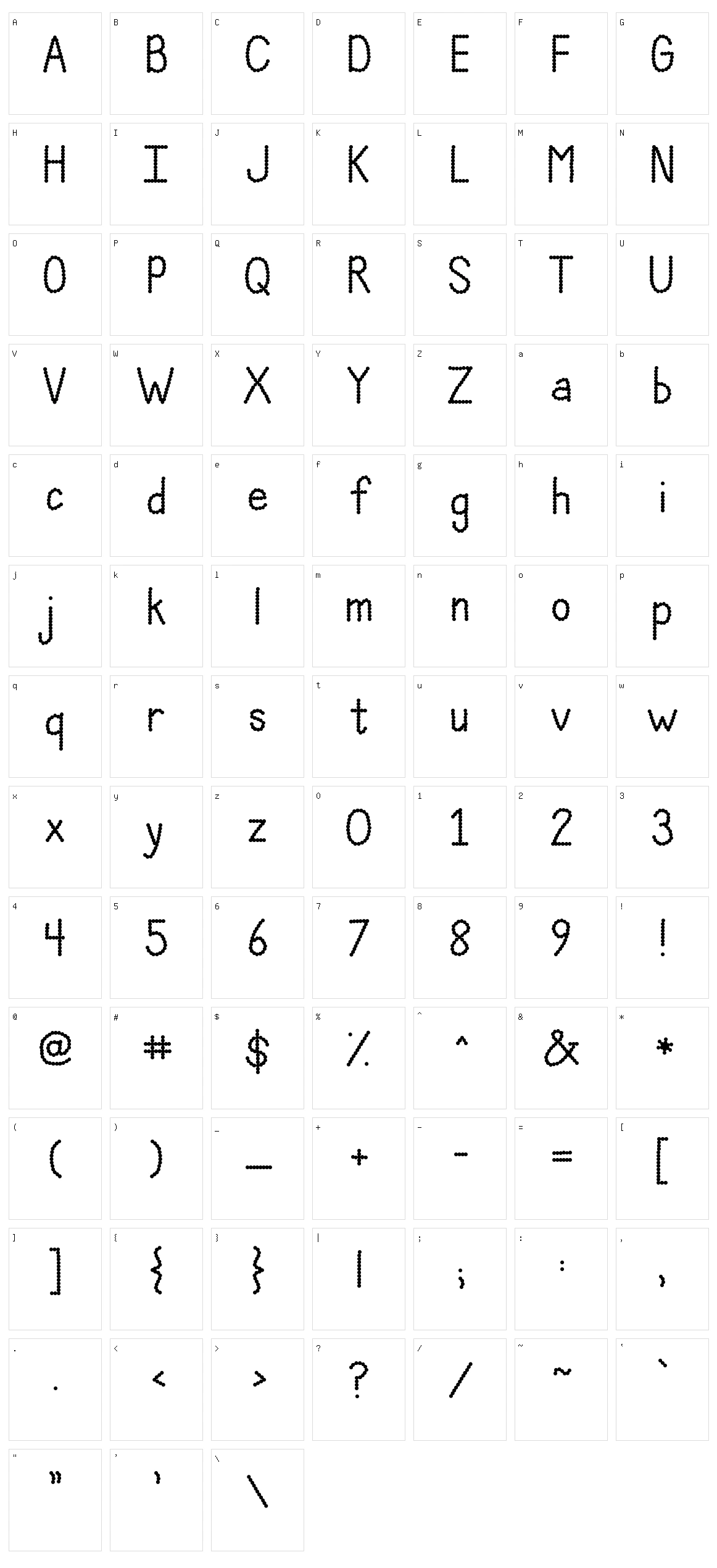 Janda Polkadot Character Set
