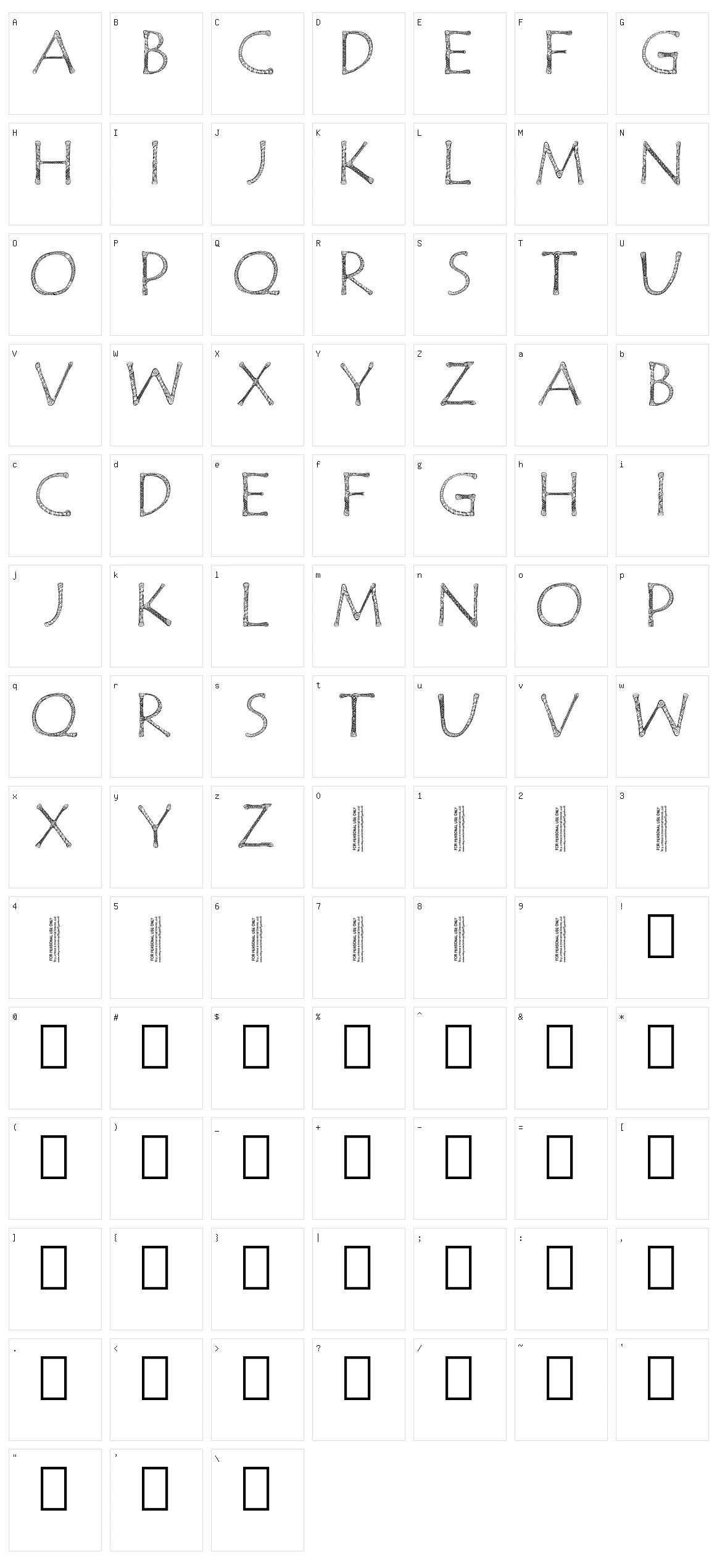 Janzen Character Set