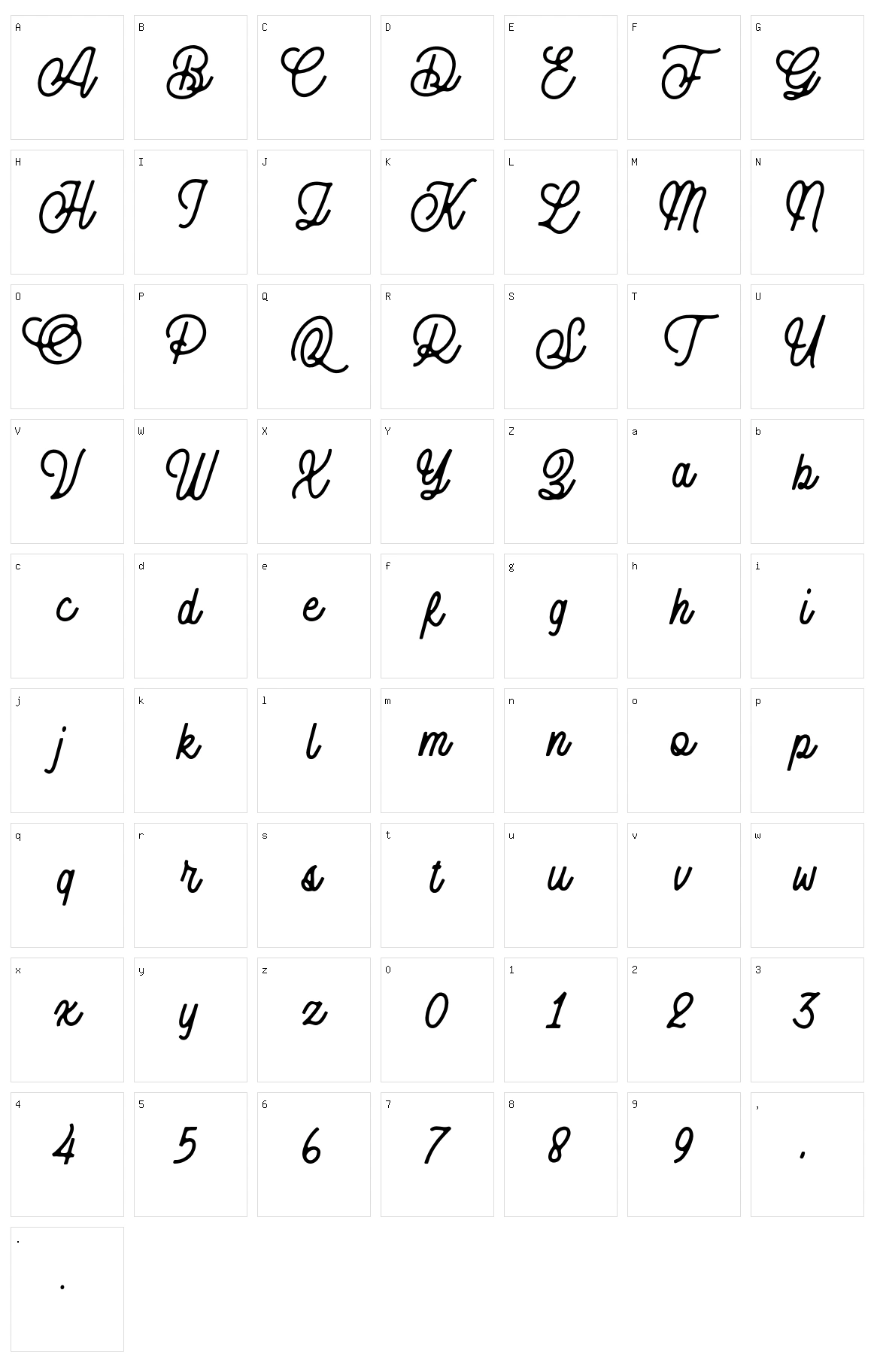 Salveation Character Set