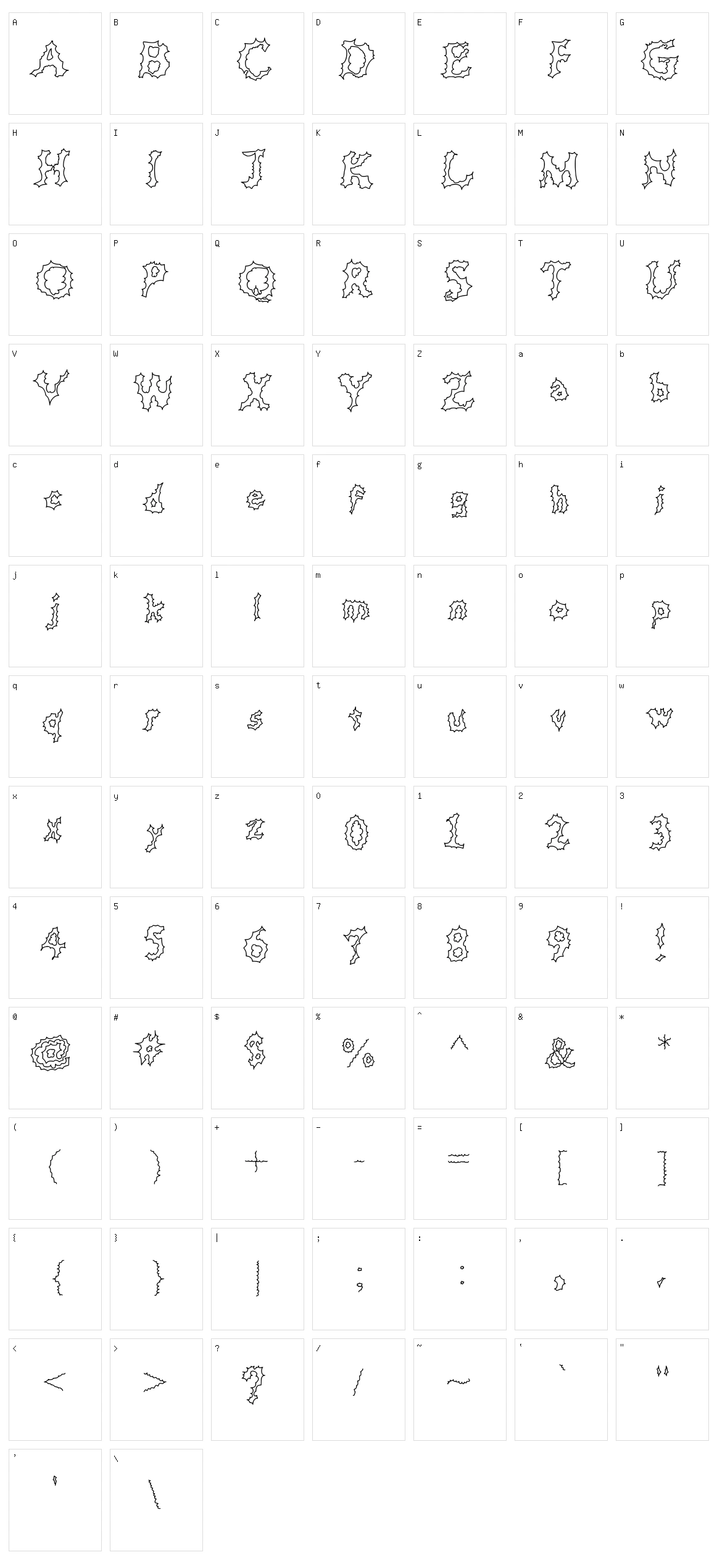 JD Cereus Character Set