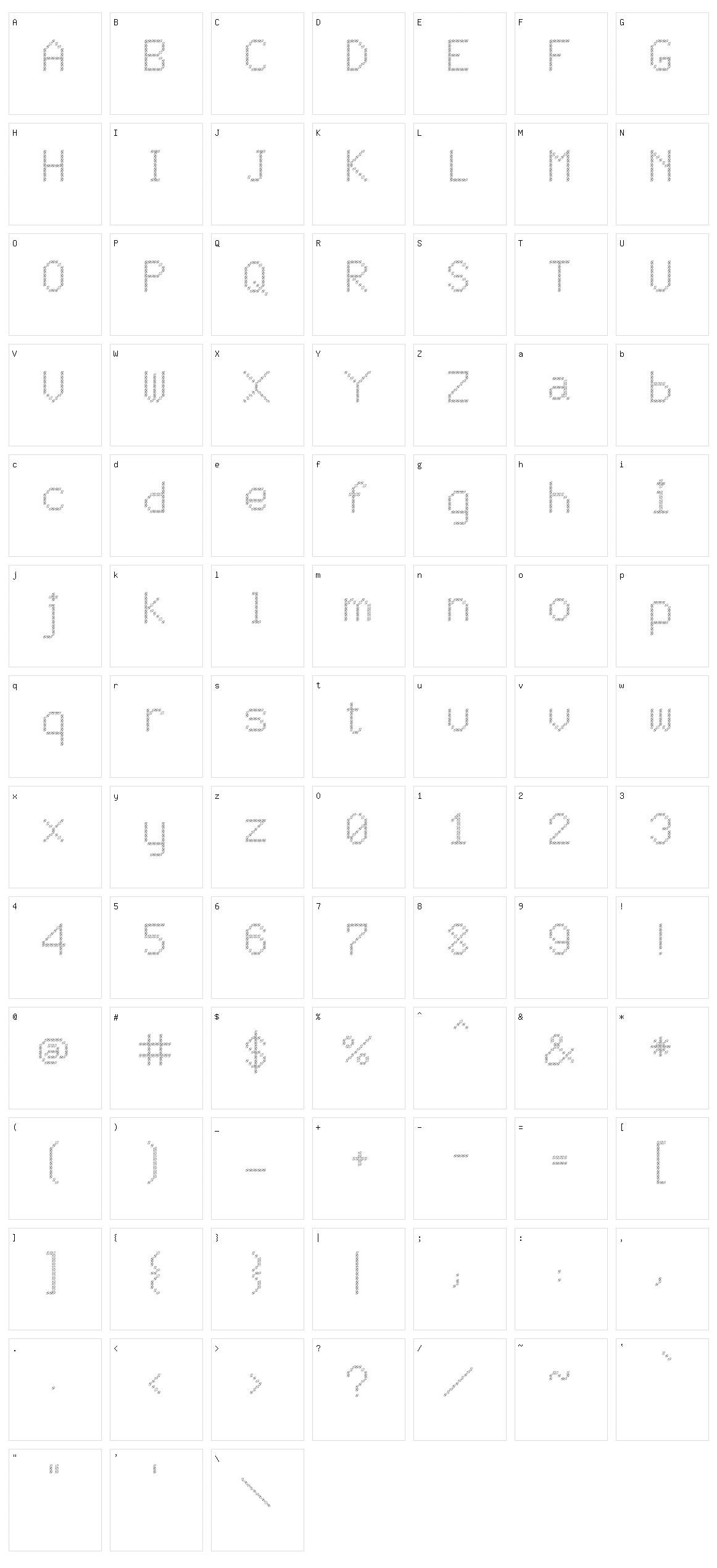 JD Persegi Character Set