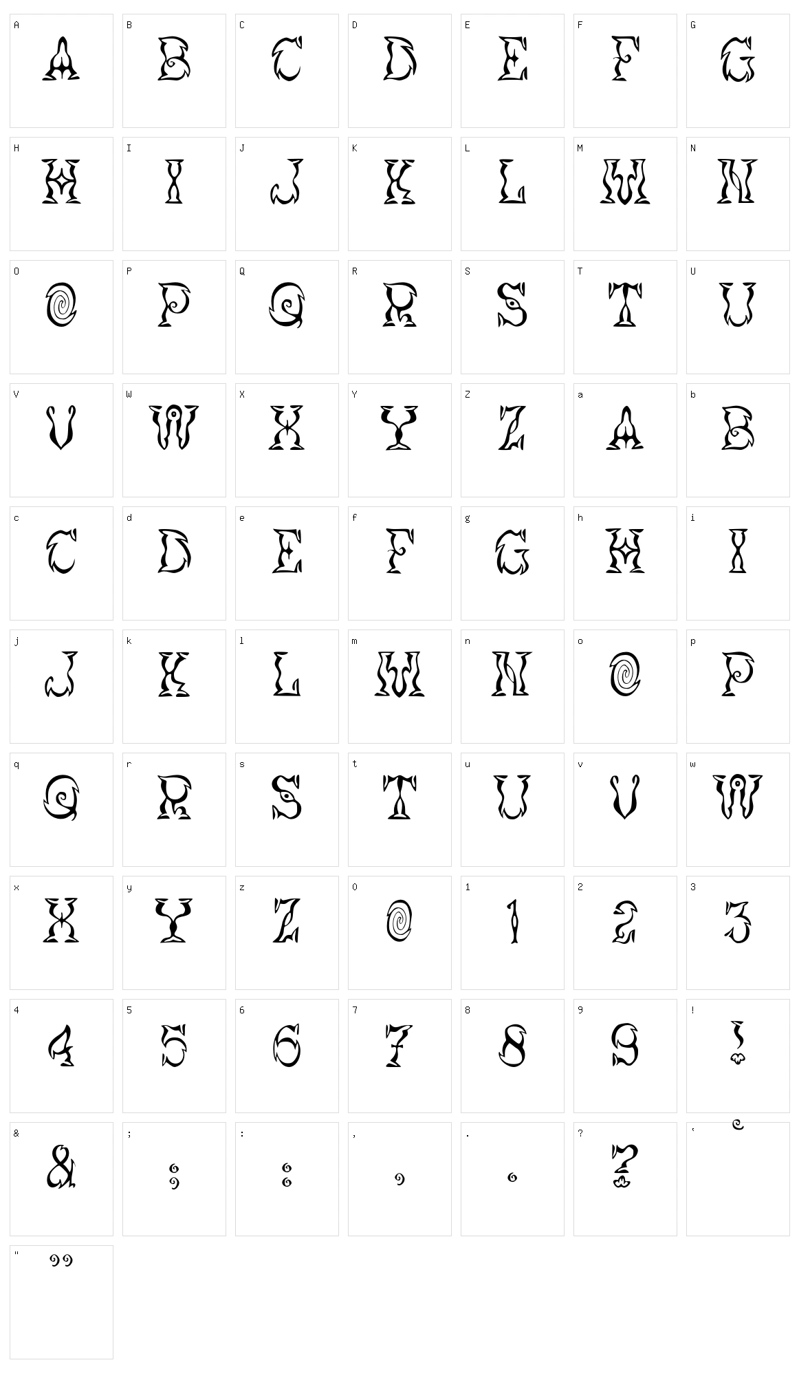 JMH Vortice Character Set