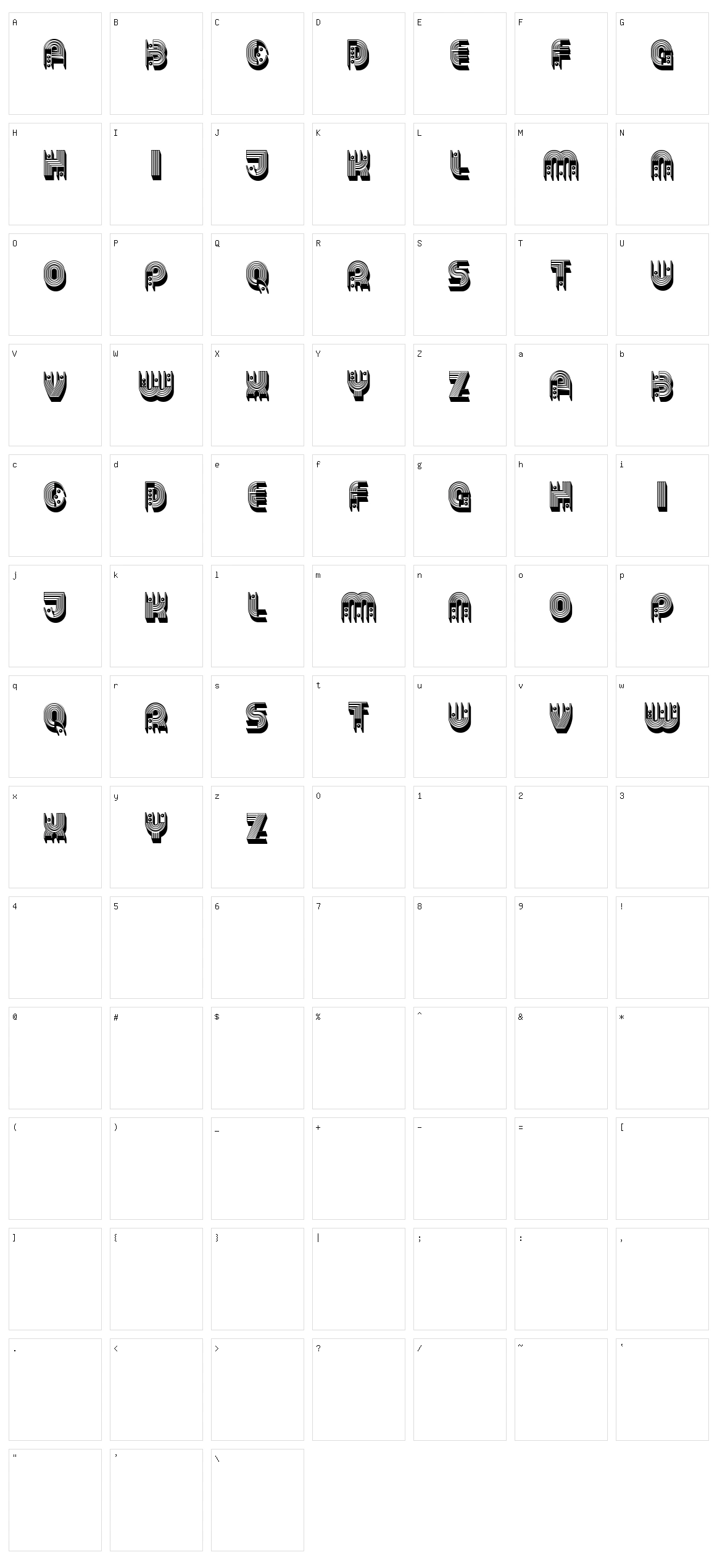 Jumble Character Set