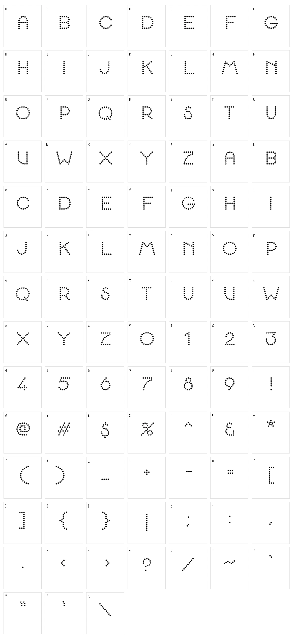 K22 Spotty Face Character Set