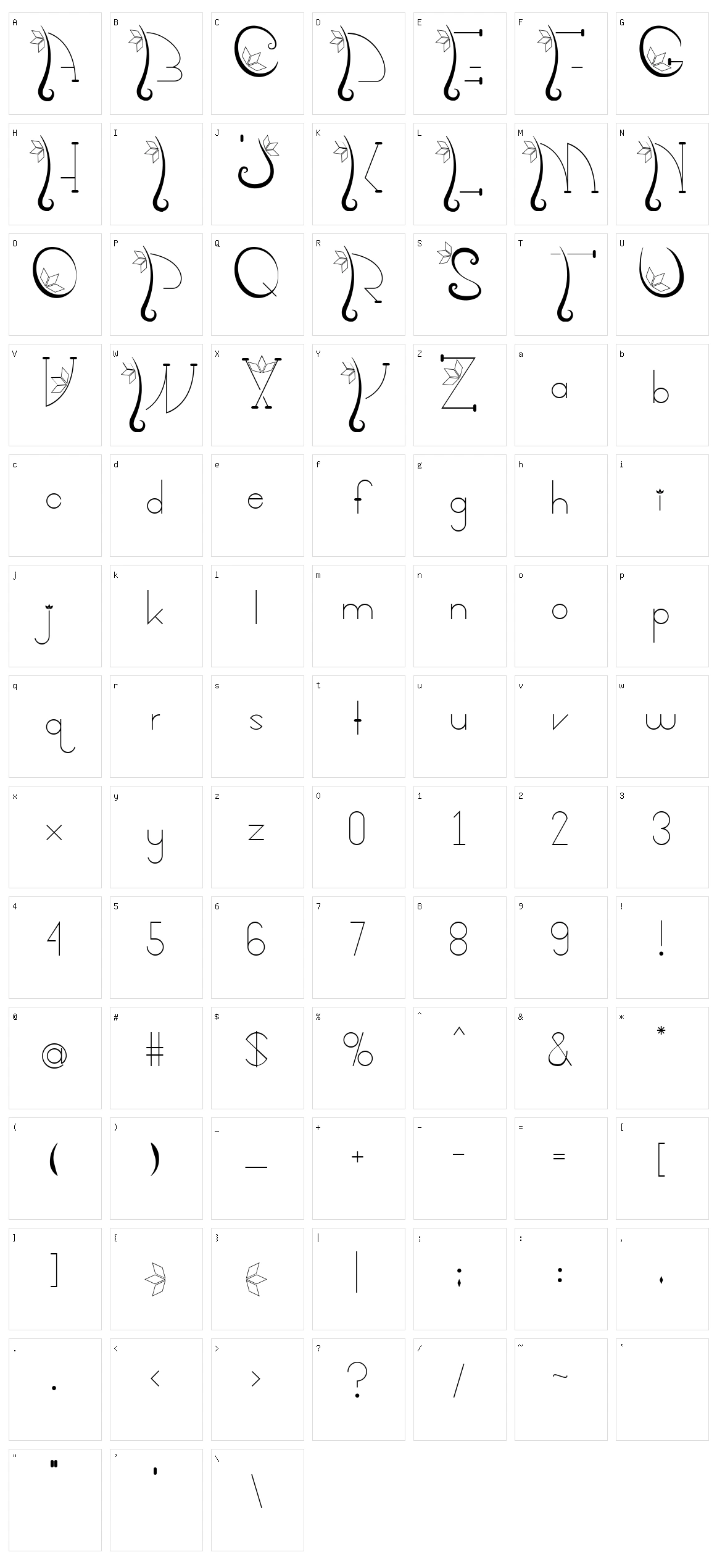 Kalopsia Character Set