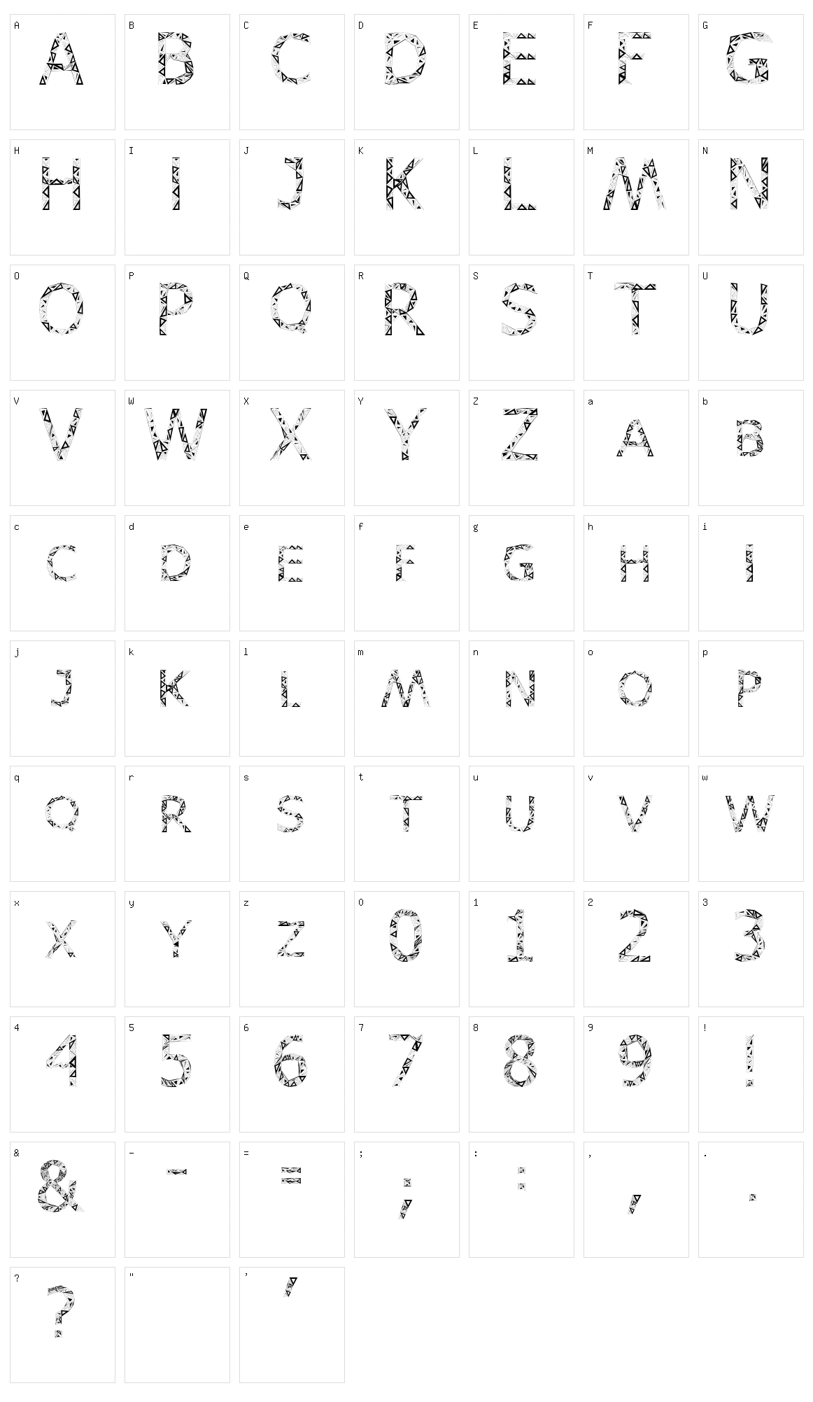 Karora Character Set