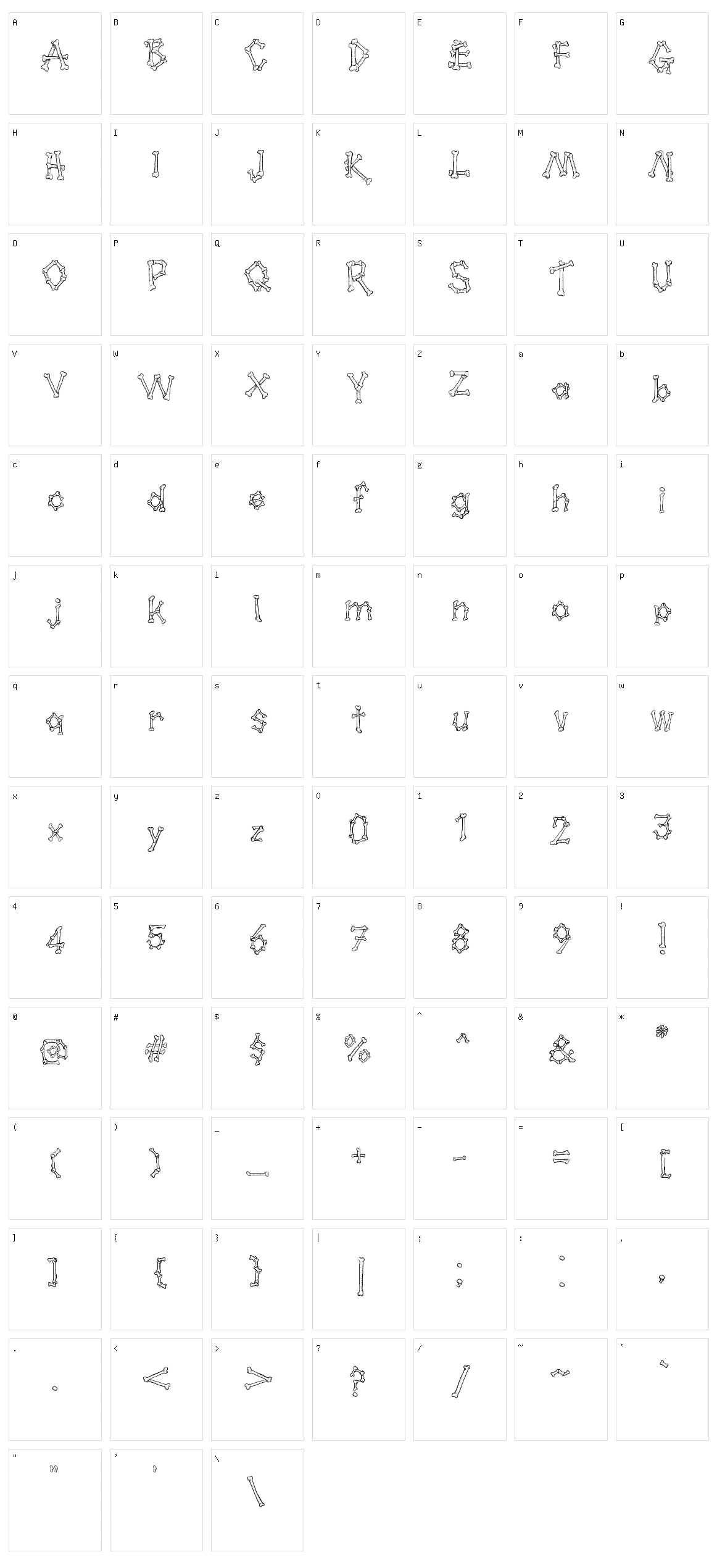 Kavernosa Character Set