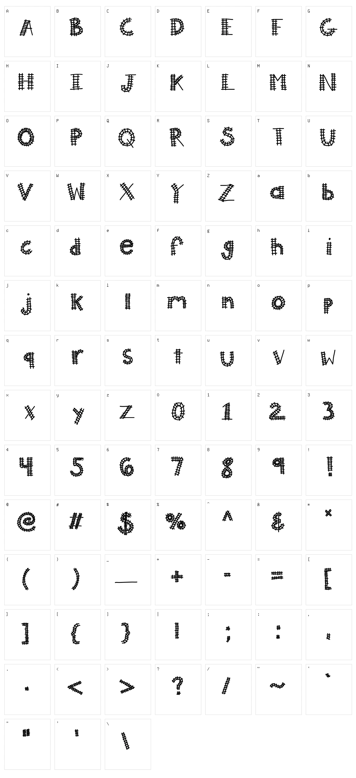KB All Aboard Character Set