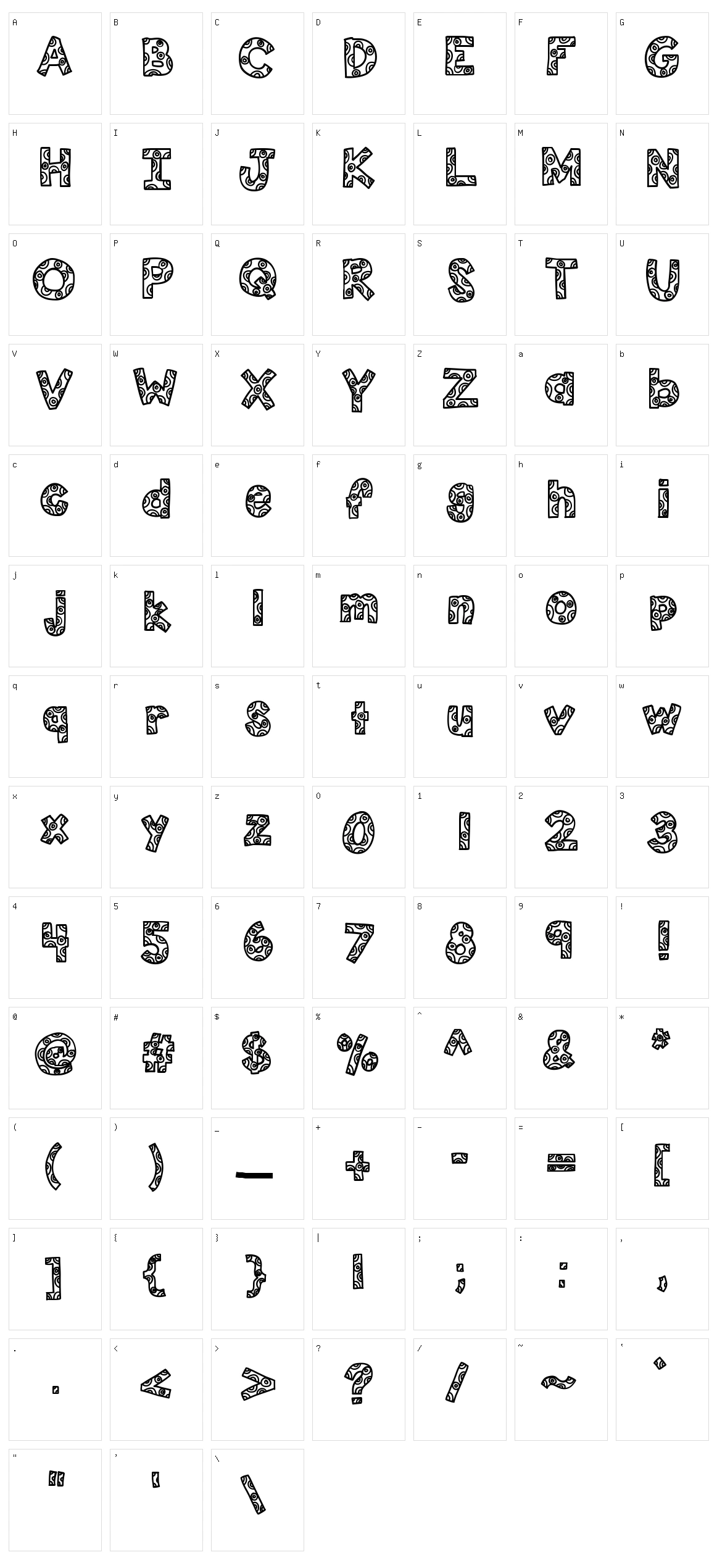 KB Fun House Character Set
