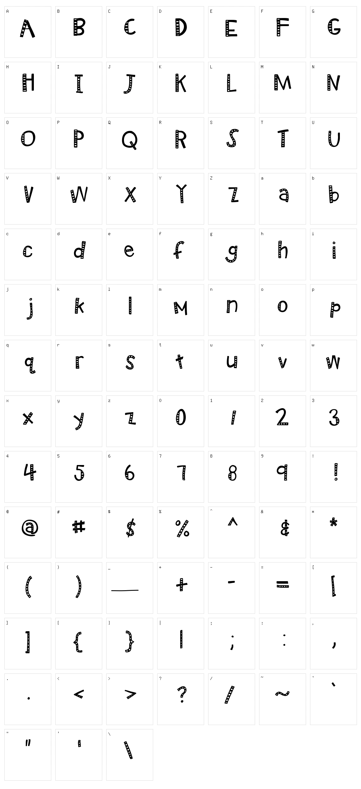 KB Radio Wizard Character Set