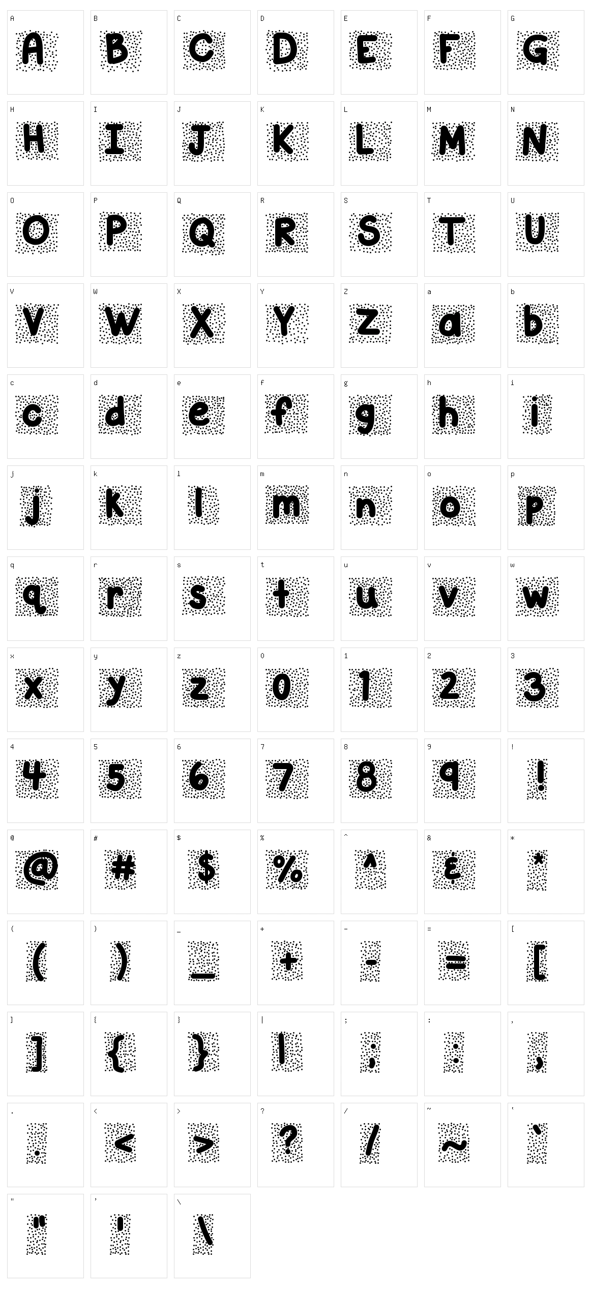 KB Snowballin Character Set