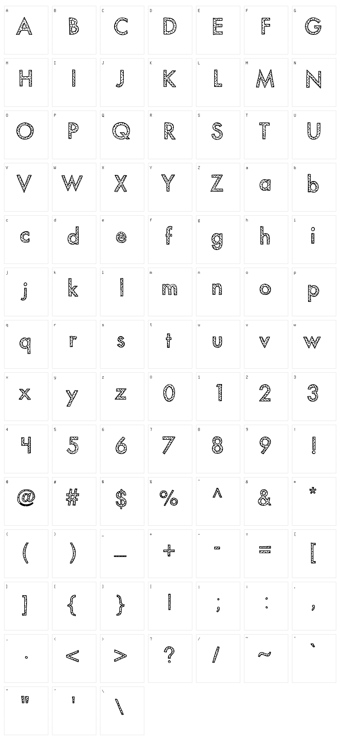 KB Youve Been Spotted Character Set