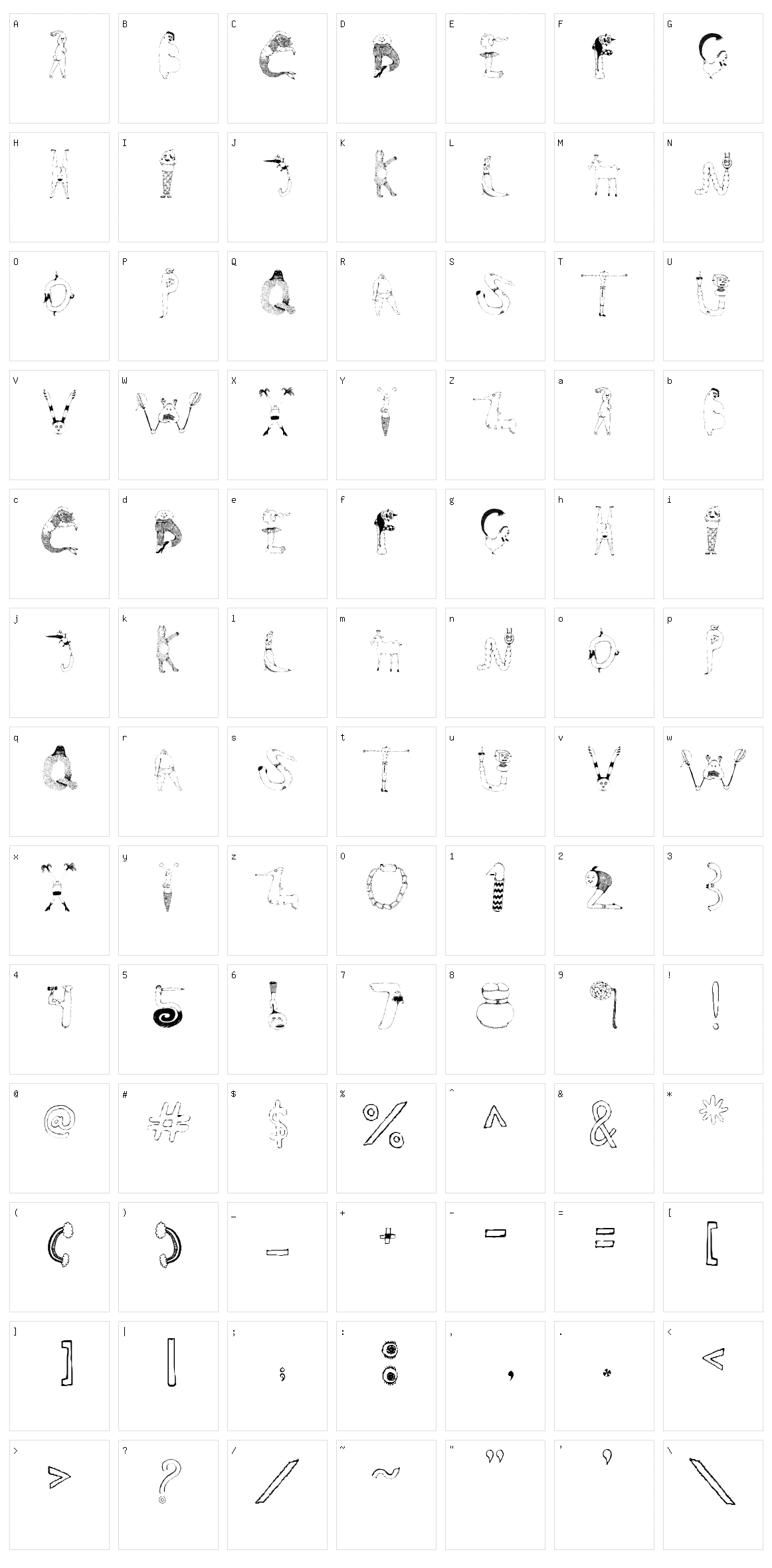 Keeks Character Set