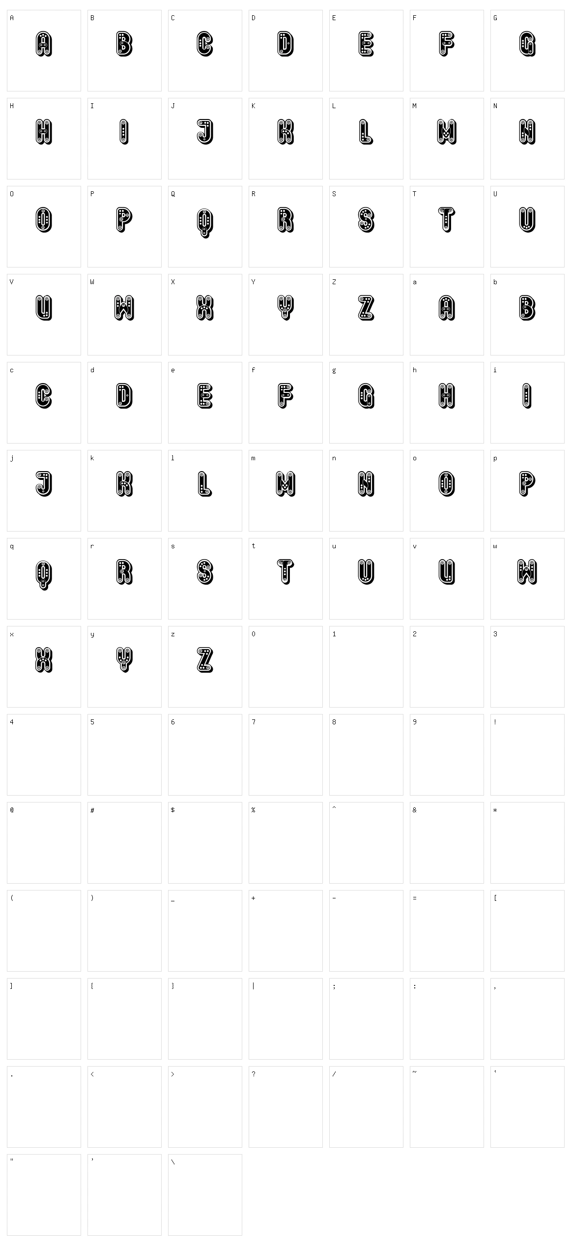 Keener Character Set
